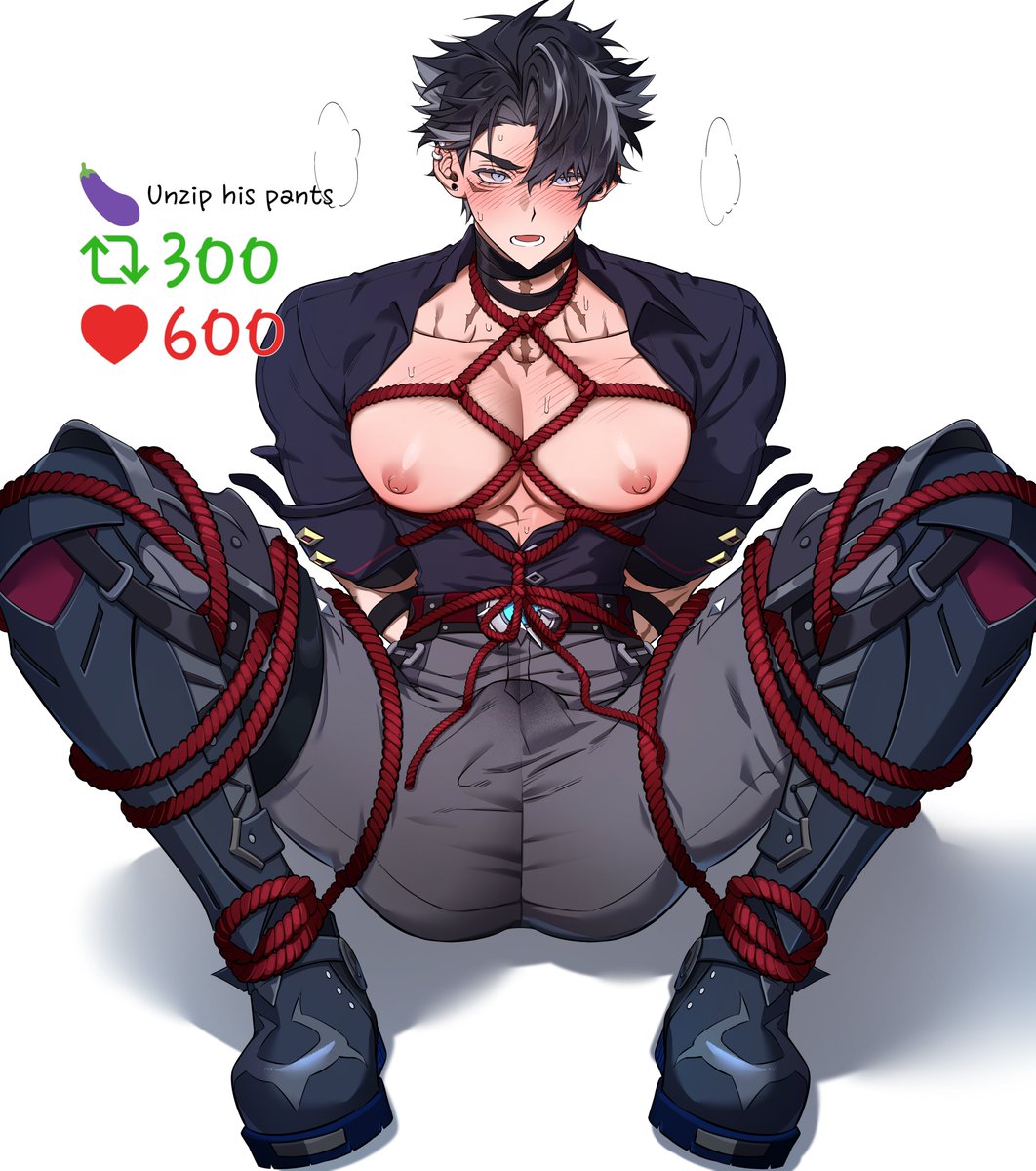 kiwiperin's tweet photo. 🔓Unlocked!

🐺⛓️
He is all pant up. Let's help him to release 🍆💦

#Wriothesley #Genshinimpact #原神 https://t.co/YPtFsiFfu2