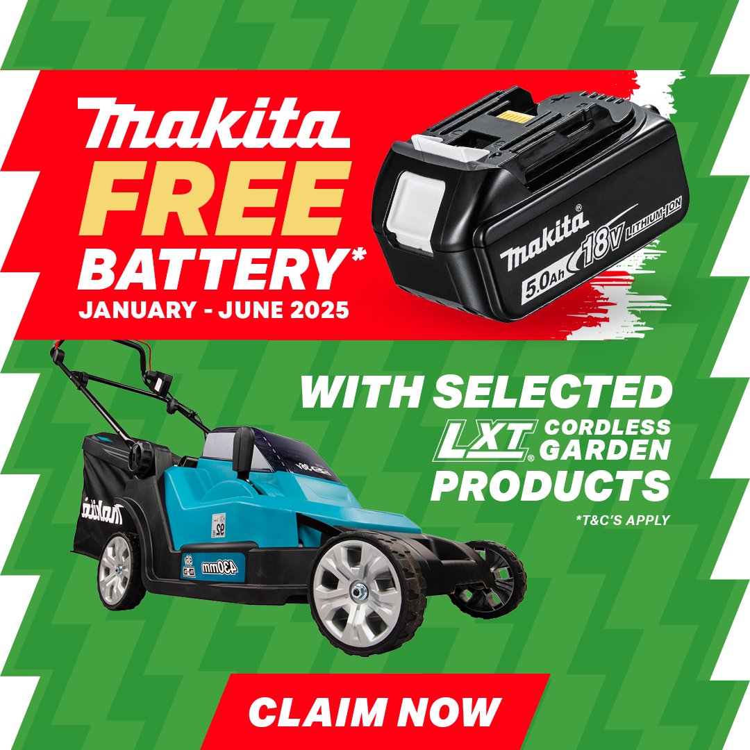 TooledUpDotCom's tweet image. 🔥 Makita FREE Battery Promo 

💪Purchase select Makita tools and score a FREE battery—because more power means more productivity!👀

Shop here: bit.ly/3EtRS7L 👈