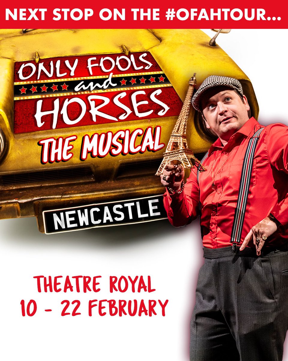 Only Fools and Horses The Musical (@ofahmusical) on Twitter photo Watch out Newcastle… Del Boy has arrived! You’ll find the Trotters (and all the gang!) at <a href="/TheatreRoyalNew/">Newcastle Theatre Royal</a> for TWO weeks. Final gallery seats remaining - don’t miss out! 🍻
onlyfoolsonstage.com Watch out Newcastle… Del Boy has arrived! You’ll find the Trotters (and all the gang!) at <a href="/TheatreRoyalNew/">Newcastle Theatre Royal</a> for TWO weeks. Final gallery seats remaining - don’t miss out! 🍻
onlyfoolsonstage.com