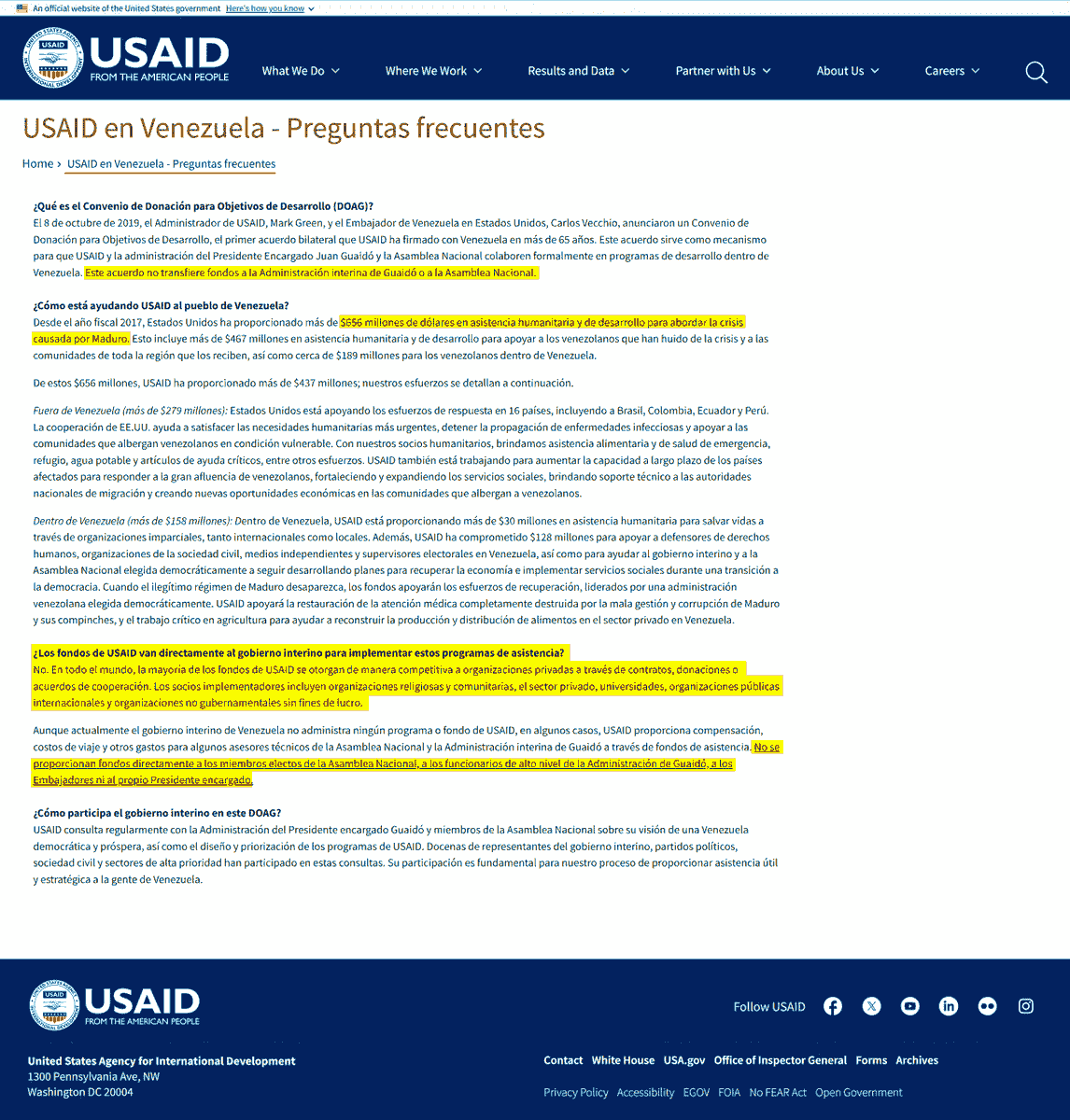 cazamosfakenews's tweet photo. ⚠️ #USAID | Desinformación sobre USAID en el contexto Venezuela, lo que sabemos al 10 de febrero de 2025:

1⃣ En la página de USAID existía una sección de "preguntas frecuentes" sobre su labor en Venezuela. En tres párrafos distintos se reiteraba que los fondos de USAID no fueron entregados al gobierno interino de Juan Guaidó. 

2⃣ De acuerdo a esta página, los fondos estaban siendo destinados a "asistencia humanitaria y de desarrollo para abordar la crisis causada por Maduro". Hay muchos más detalles sobre el destino de los fondos que no pueden leerse porque la página no está en línea.

3⃣ No se trataba de donaciones en efectivo para migrantes, ni tampoco estaba exenta de ser auditada. Ambos son casos de información errónea que se han vuelto virales las últimas semanas.

4⃣ De acuerdo con la misma fuente, la mayoría de los fondos ni siquiera ingresaron a Venezuela, pero por una razón: fueron utilizados para cubrir necesidades humanitarias urgentes de los migrantes fuera del país, como asistencia sanitaria de emergencia, refugio, agua potable y artículos de primera necesidad, entre otros.

5⃣ Los aparatos de propaganda de países con regímenes autoritarios como Rusia, Cuba y Venezuela han aprovechado el vacío de información que existe debido a las investigaciones en curso sobre USAID para difundir desinformación a su favor y criminalizar al programa.

Históricamente, gobiernos como los anteriormente mencionados han rechazado los mecanismos de cooperación representados por este y otros programas de ayuda y desarrollo internacionales, que consideran injerencia extranjera.

🧵1/2