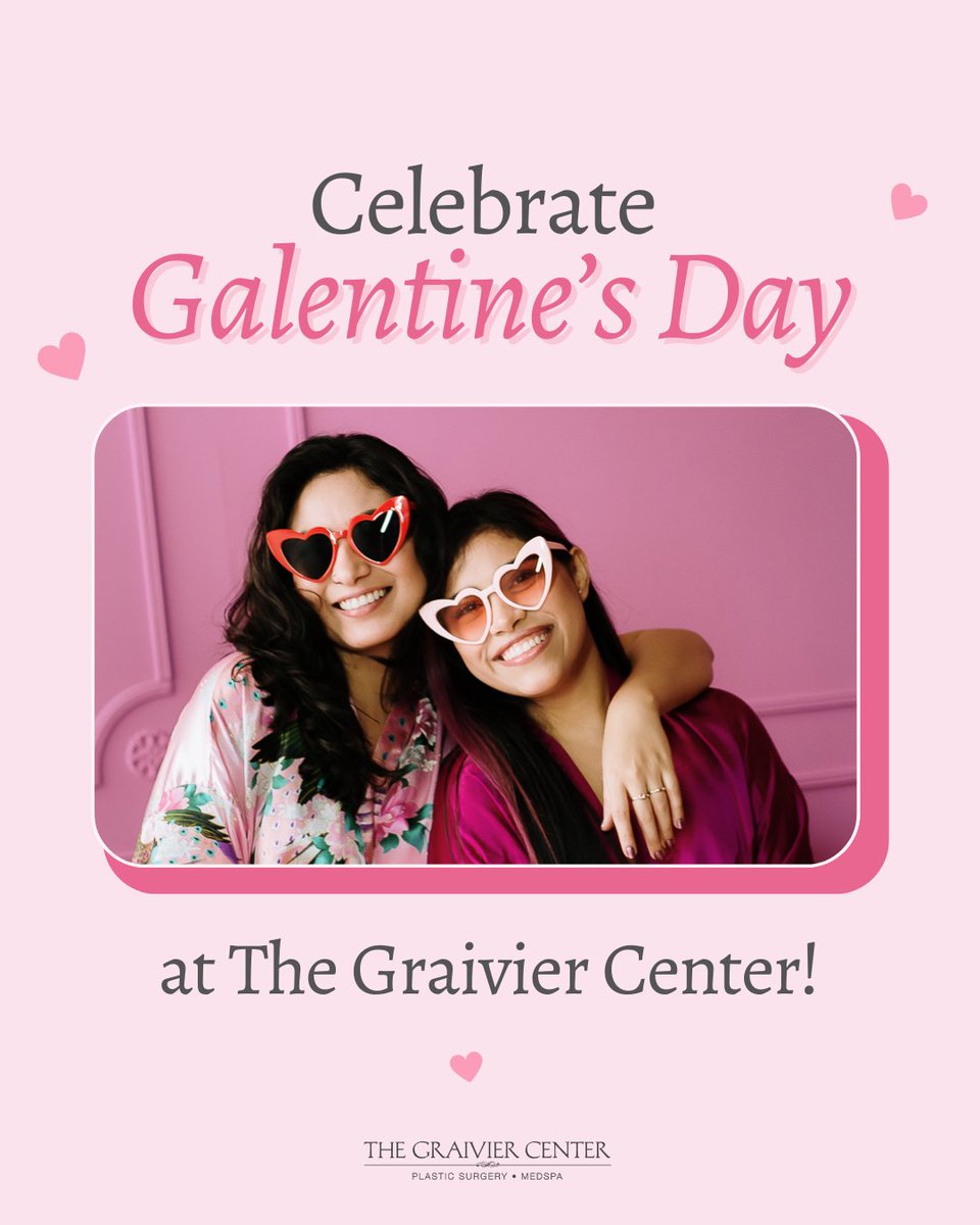 GraivierCenter's tweet photo. Treat your favorite gals to a memorable Galentine's Day with a special appointment at The Graivier Center!💝

Book your appointment today! https://t.co/s6bmtK5ZM9 https://t.co/uaUzk9Q2Xb