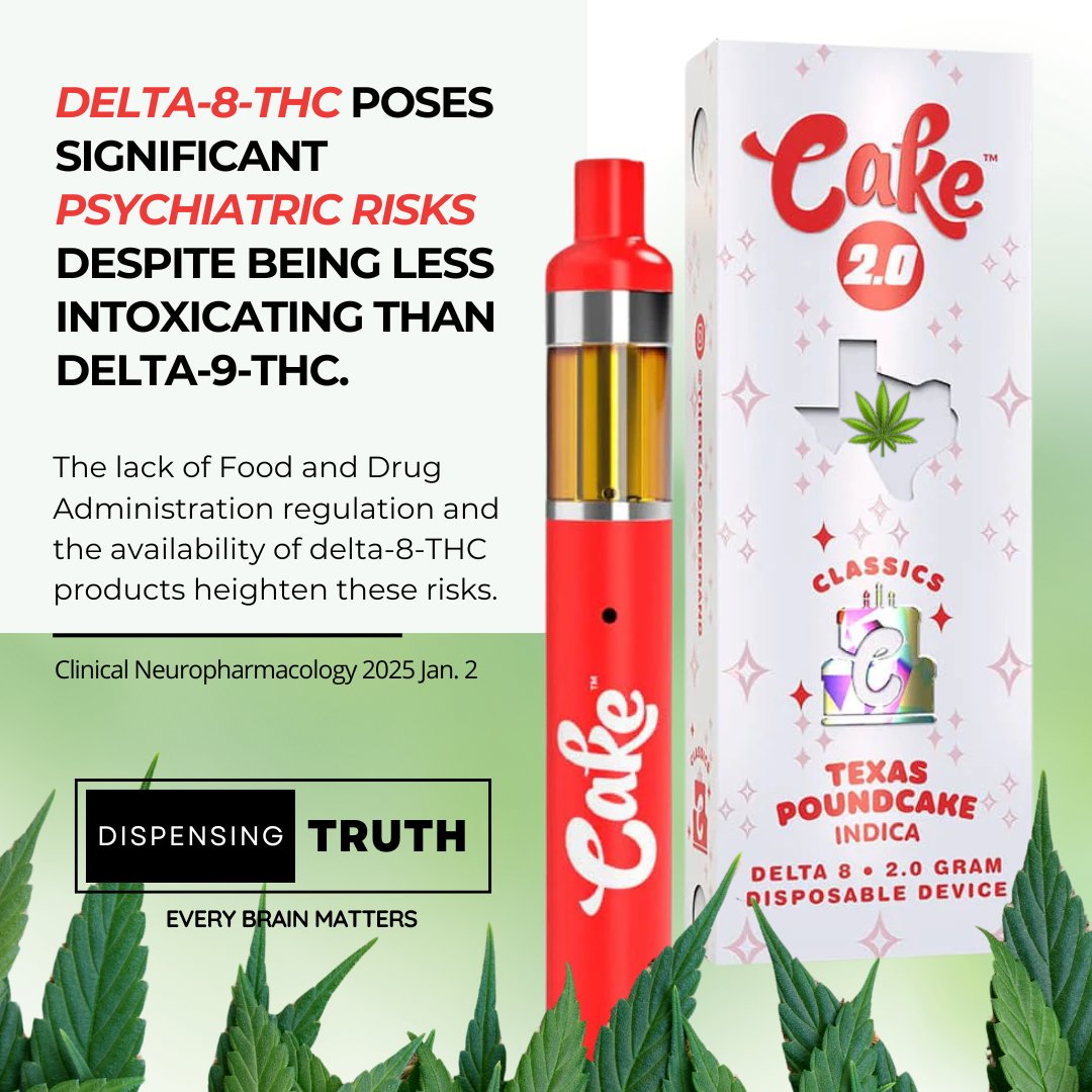 EveryBrainMatt's tweet image. **Protect Your Brain**
THC hemp products can lead to severe mental health issues, including psychosis.
The 2018 Farm Bill created a loophole that enabled drug entrepreneurs to develop THC variants from the CBD found in hemp plants. This led to the growth of a predatory cannabis…