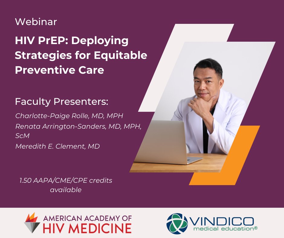 aahivmcomm's tweet photo. Update your knowledge on #HIVPrEP. This free online course covers updated clinical guidelines &amp; PrEP prescribing options &amp; best practices for initiating conversations with patients regarding the efficacy, safety &amp; use of PrEP. #HIVprevention @VindicoMedEd https://t.co/vex2gJ5man https://t.co/zSMn45326k