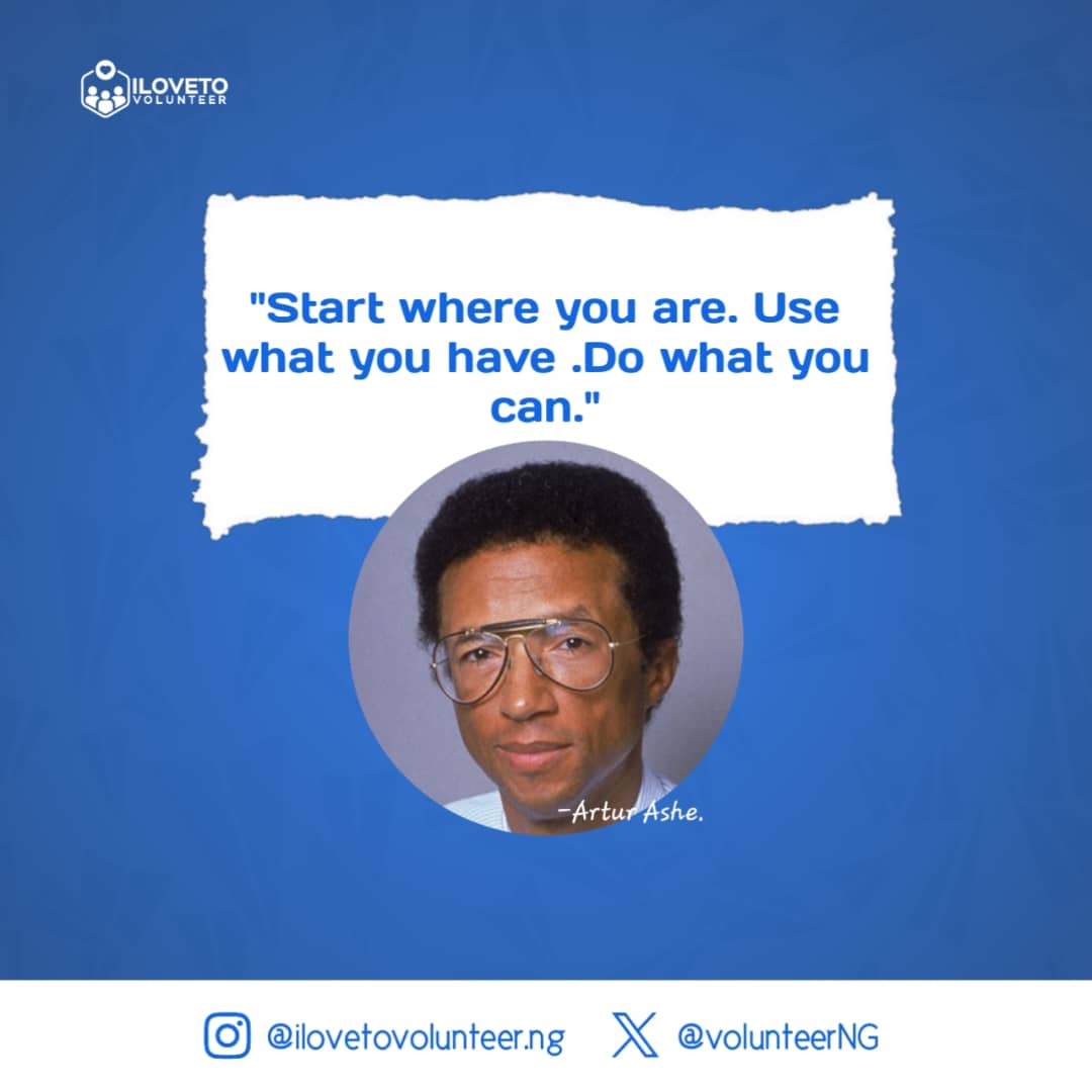 This is a timeless reminder that progress begins with action, no matter your circumstances.
#MondayMotivation 
#ilovetovolunteer
#volunteering