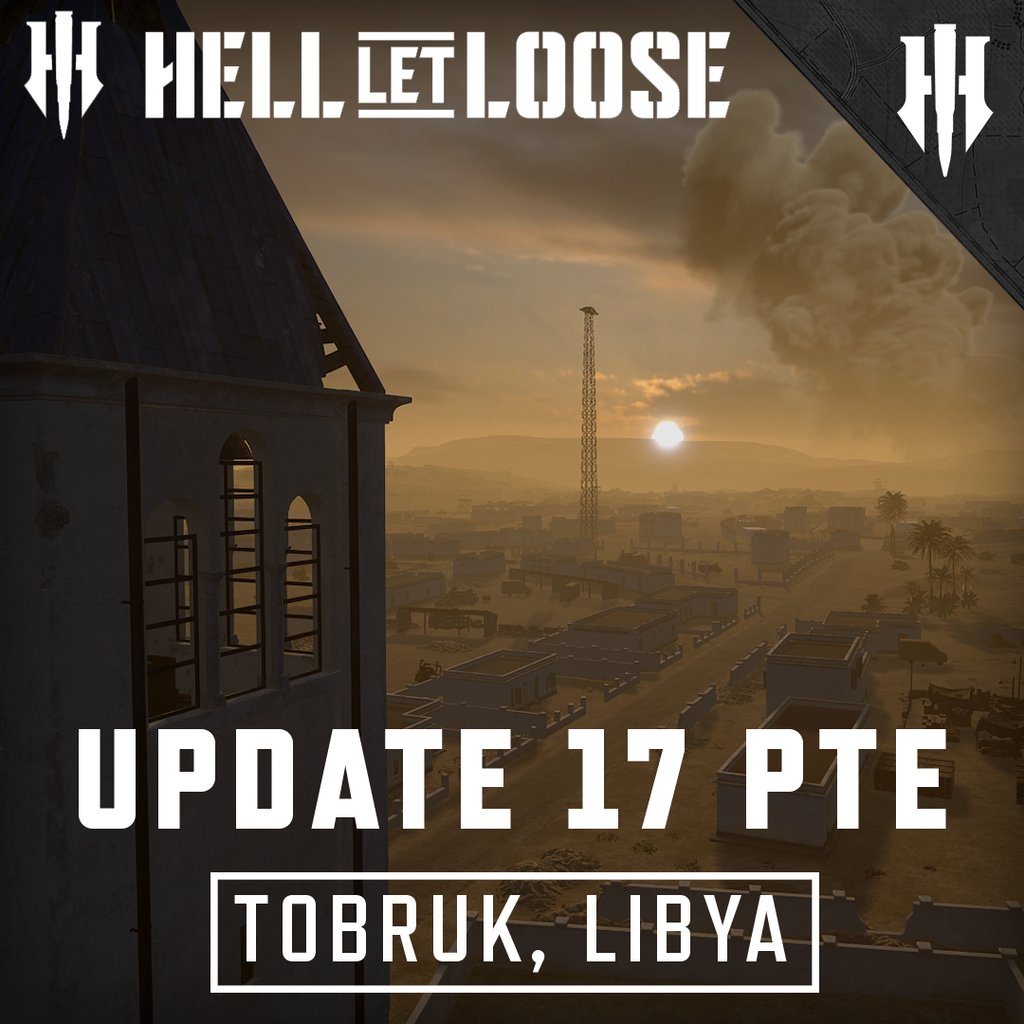 hell_let_loose's tweet photo. ❗Steam Public Testing for Update 17 coming this week.

📍 Tobruk, Libya
⌛ Begins 11am (GMT) on Friday 14th Feb — closes 17th Feb.

Stay tuned for the developer briefing and participation details later this week! https://t.co/Rr82N9fj6Q