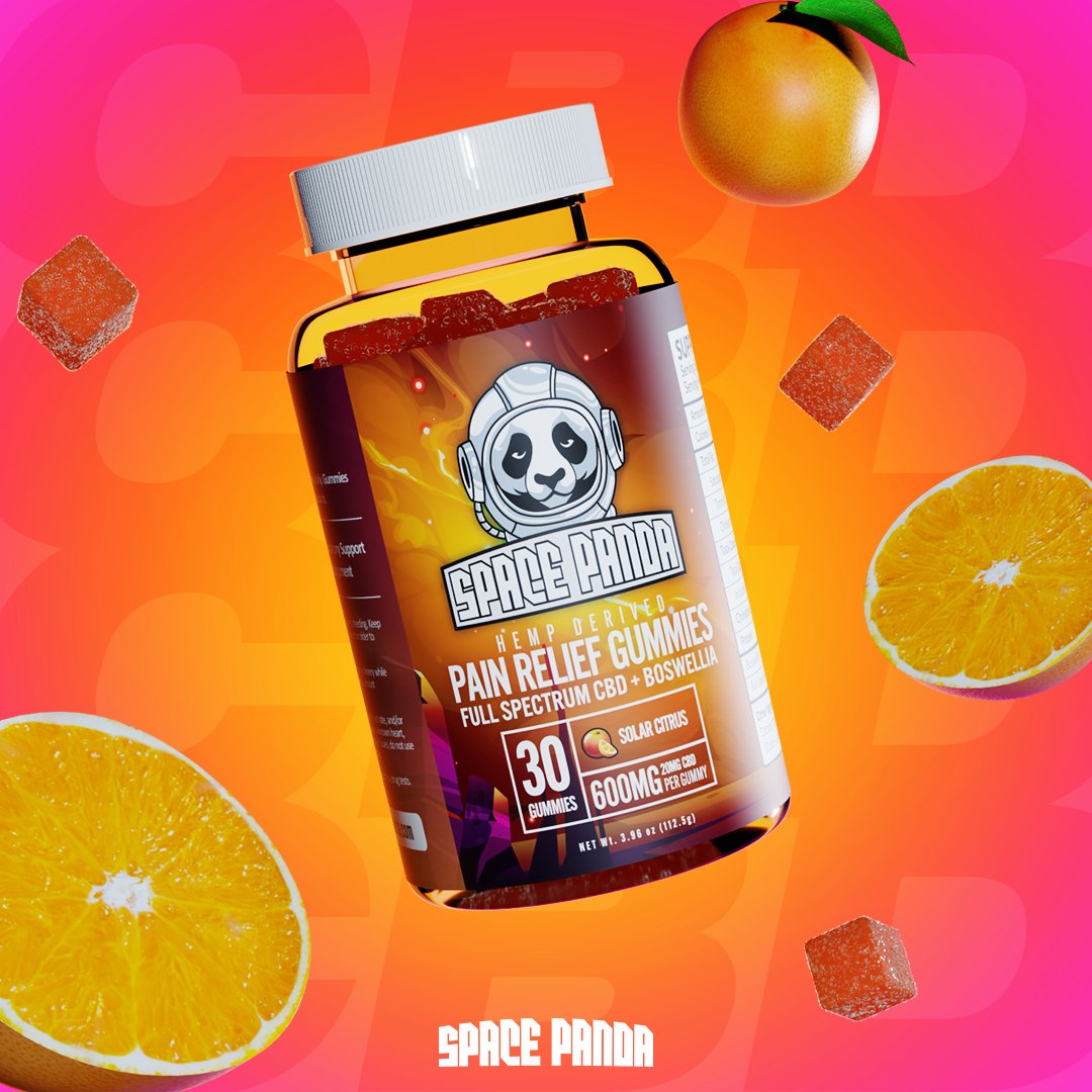 We've got an out of this world citrus tasting gummy to help all your pain needs!

Our Solar Citrus Pain Relief gummies have 20mg of Full Spectrum CBD and 200mg of Boswellia Extract per gummy! 🤩

Buckle up and enjoy the pain-free ride! 🚀
spacepandadelta.com/products/cbd-p…