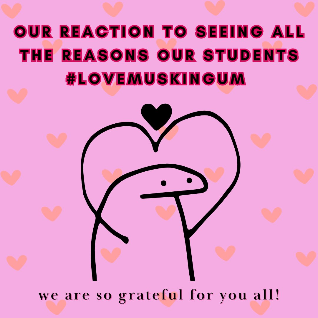 We are really feeling the love with this #LoveMuskingum challenge! We can't wait to continue watching all of these awesome videos about what makes Muskingum University special to you. Keep sharing your posts ❤

*Must be a current Muskingum University student!