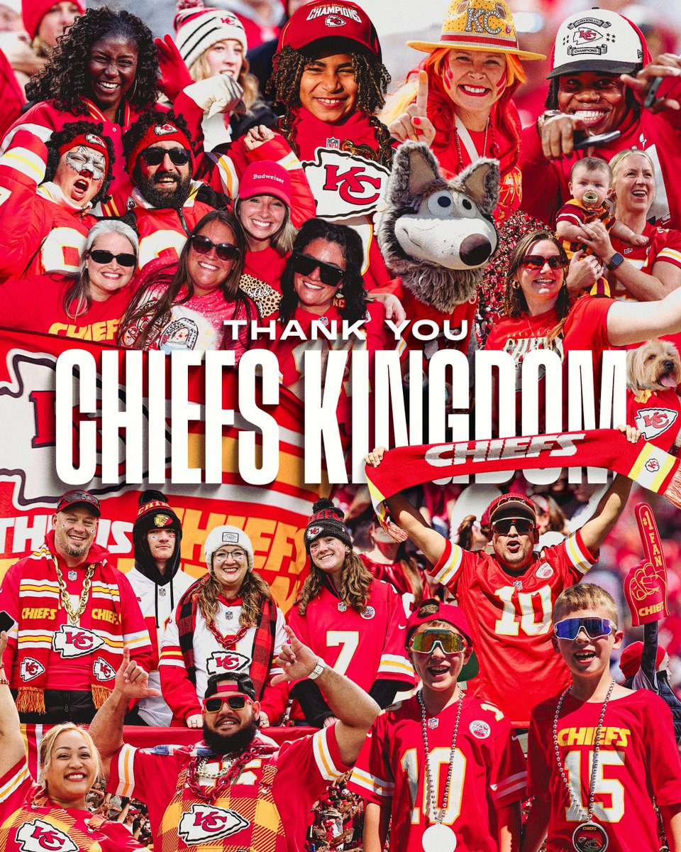 Not the ending we hoped for, but we wouldn't want to go on this journey with anyone else ❤️

Thank you for being the best fans in the world #ChiefsKingdom