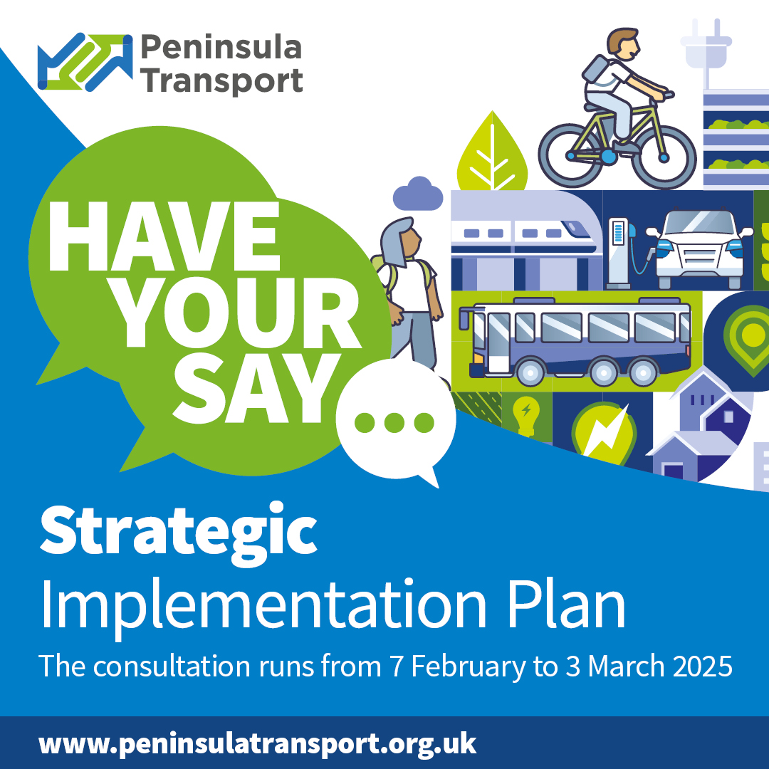 Please take a moment to read the Strategic Implementation Plan (SIP) from Peninsula Transport sub-national transport body (STB) and complete our short survey: tinyurl.com/wwxn7bwe

#SouthWest #Transport #Survey