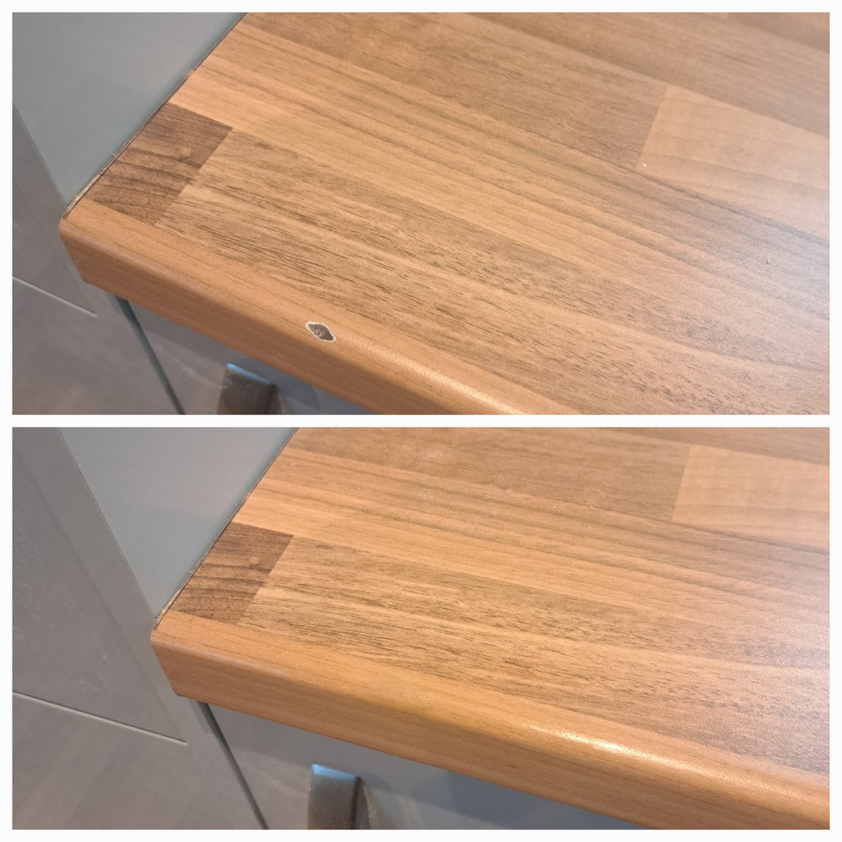 Some recent laminate repairs all completed before handover #socialhousing #northwales