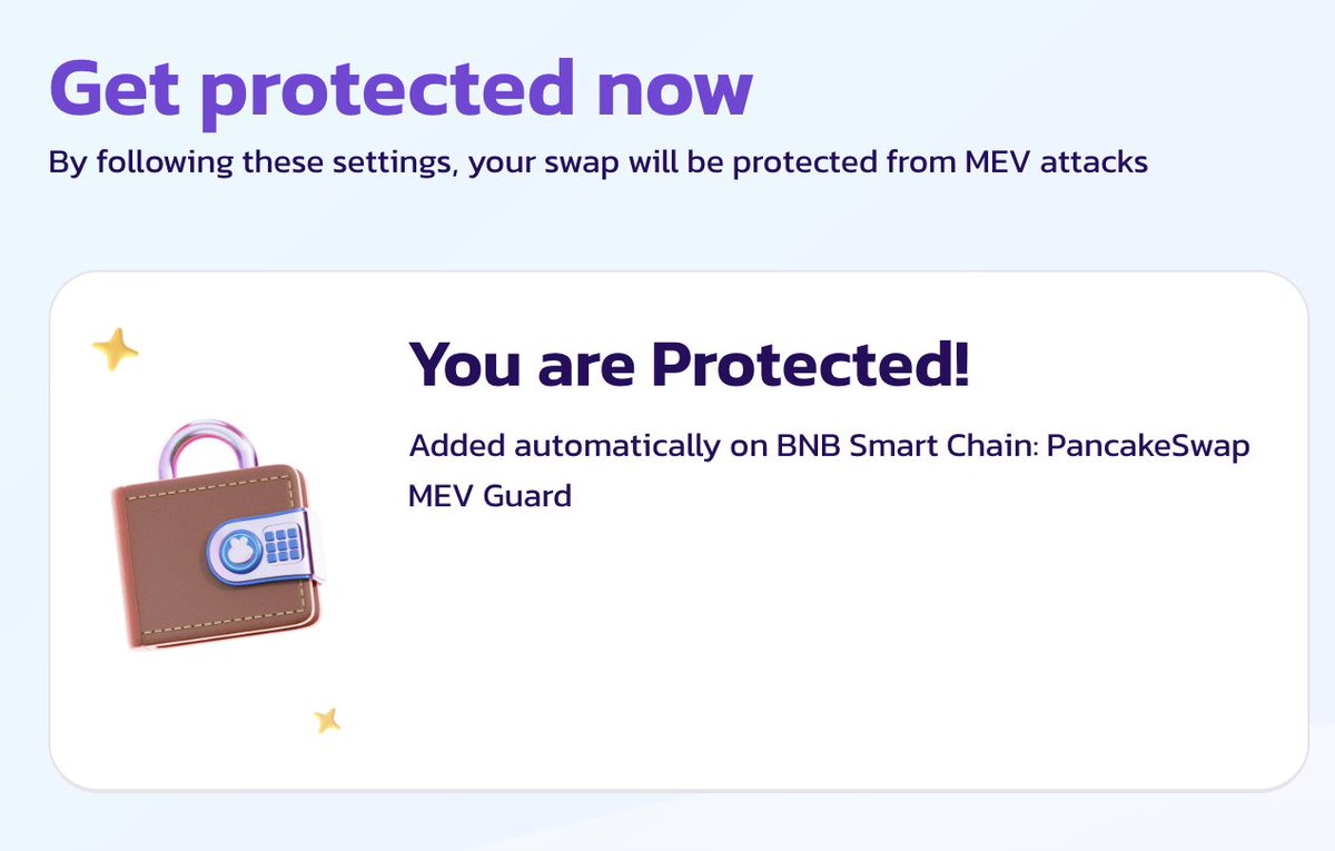 小常识： 防夹取决于你使用的RPC，而dApp不能控制你使用什么RPC，只能建议。 最终决定权在钱包。 所以不要说什么pancake不防夹，bsc基础设施太差啦。  真正差的可能是脑子。 最简单的判断自己的钱包有没有开启防夹，是访问这个网址