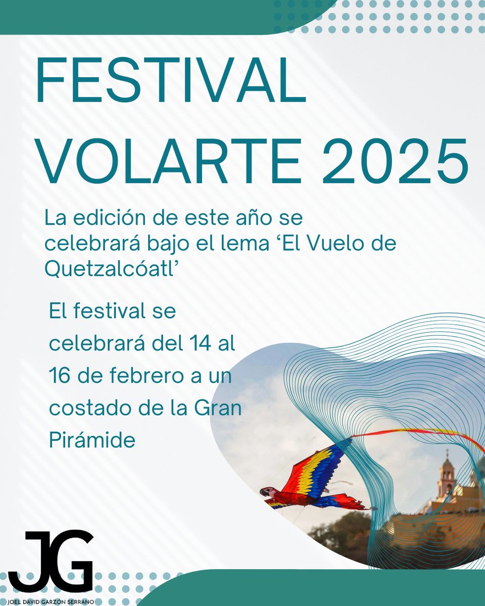 JoelDavidG17265's tweet image. ¡El Festival Volarte 2025 está a la vuelta de la esquina! 🎨✨ Un evento único que celebra el arte de los papalotes y actividades recreativas para toda la familia.  ¡Nos vemos en el festival que transforma el viento en magia! 🎶🌟 #FestivalVolarte2025 #Papalotes #Diversión