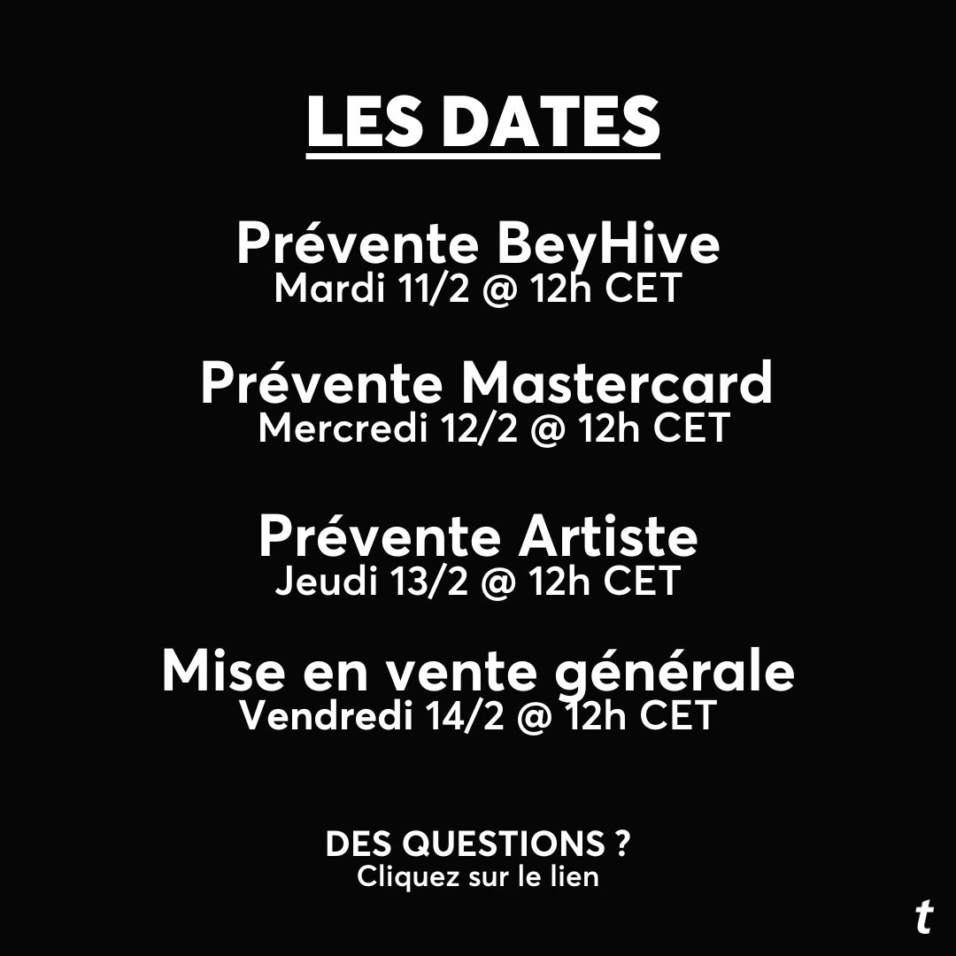 TicketmasterFR's tweet photo. Tout ce qu'il faut savoir pour le COWBOY CARTER TOUR de @Beyonce.

Nos conseils sur : https://t.co/4eyaDDlmoG https://t.co/fgFjNk1qcD