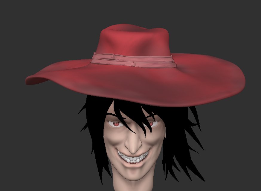 Enk3ns's tweet photo. Started working on the Alucard model, here's the progress right now (don't mind the roblox-ahh hair) https://t.co/lGqqw9blzm