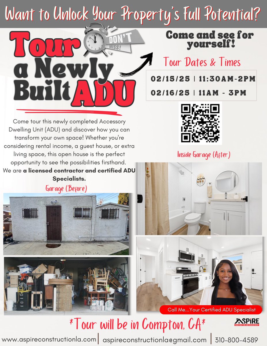 Nikko | Ath Management & Development (@nikkotm_) on Twitter photo . <a href="/realestatebyIM/">Real Estate By Imani</a> is transforming garages into high-quality living spaces, helping homeowners unlock new value in their properties. Whether you’re looking to build, sell, or remodel, her expertise can bring your vision to life. Don’t miss the chance to see her work this weekend! . <a href="/realestatebyIM/">Real Estate By Imani</a> is transforming garages into high-quality living spaces, helping homeowners unlock new value in their properties. Whether you’re looking to build, sell, or remodel, her expertise can bring your vision to life. Don’t miss the chance to see her work this weekend!