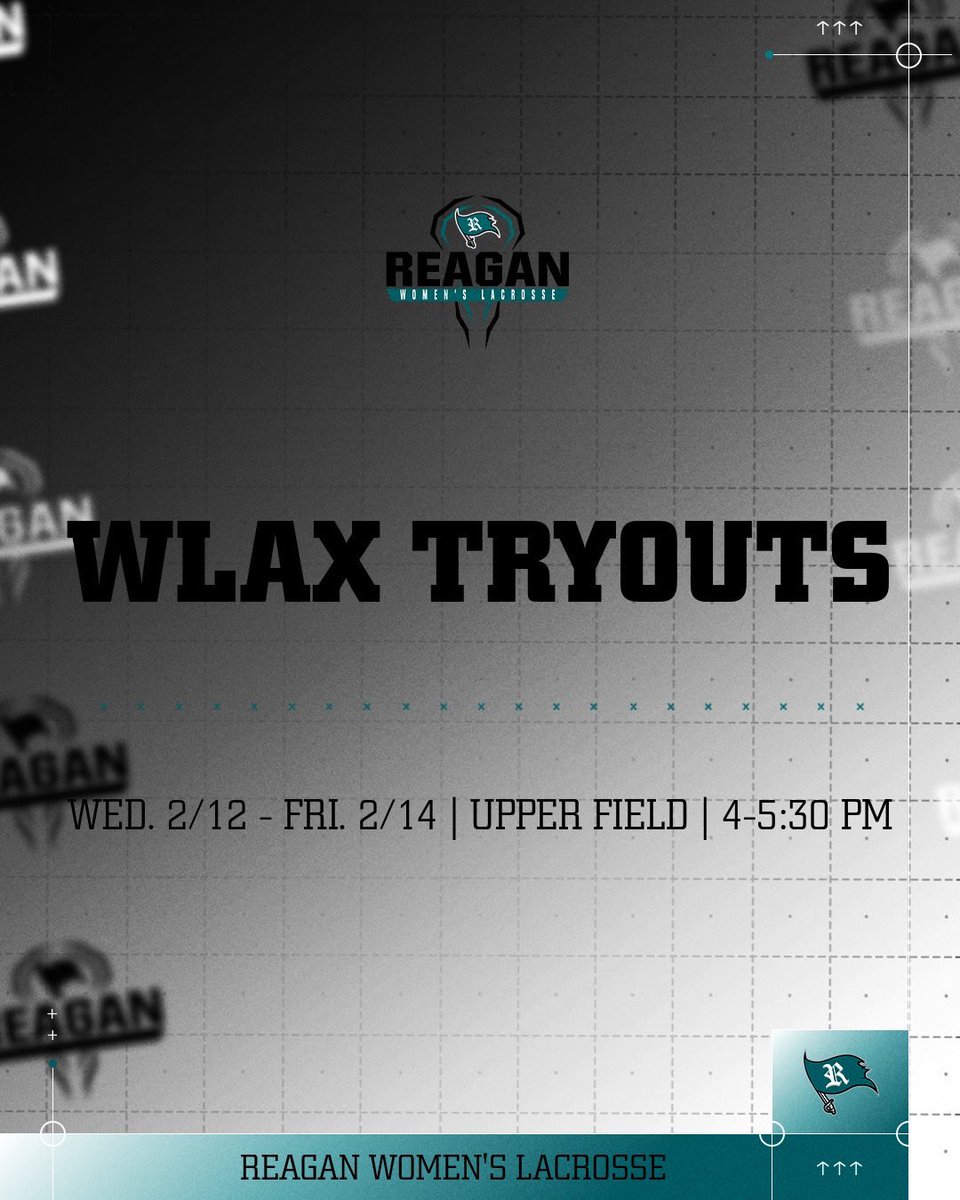 Tryouts are Wed 2/12 - Fri 2/14 4-5:30pm. UPPER field behind the home stands at the stadium. 

You must have:
eligibility wristband
Women’s lax stick
eye protection
mouthpiece
cleats
water
Tennis shoes

It will be rainy &amp; cold. Dress accordingly

<a href="/keaton_coach/">Coach Steve Keaton</a> <a href="/RRHSAthletics/">Reagan Athletics</a>