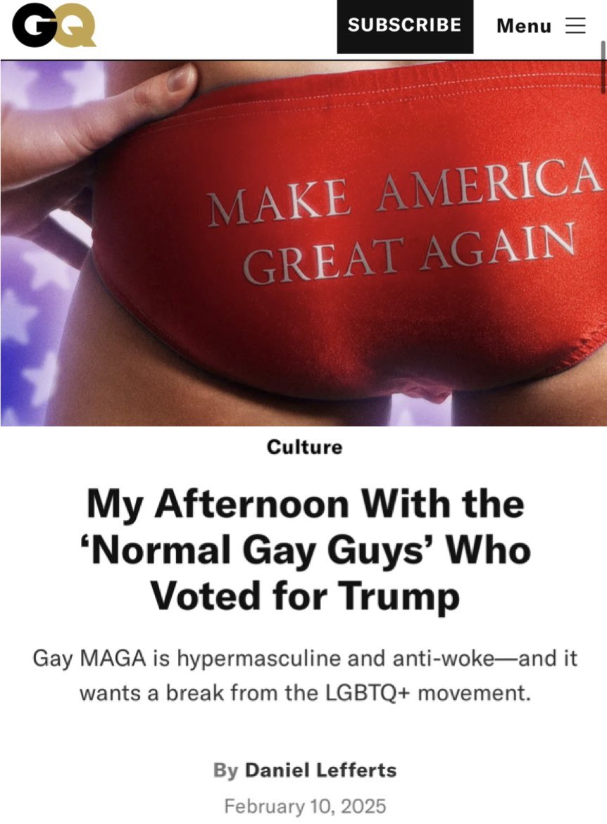 brokebackUSA's tweet image. GQ wrote an entire article about us Normal Gays and it’s not even a hit piece 🤣 

We’ve completely dominated the culture 🇺🇸

@ShawnOnTheRight @toughtalkty @Chadwick_Moore @CharlesTMoran @michaeldohertyx