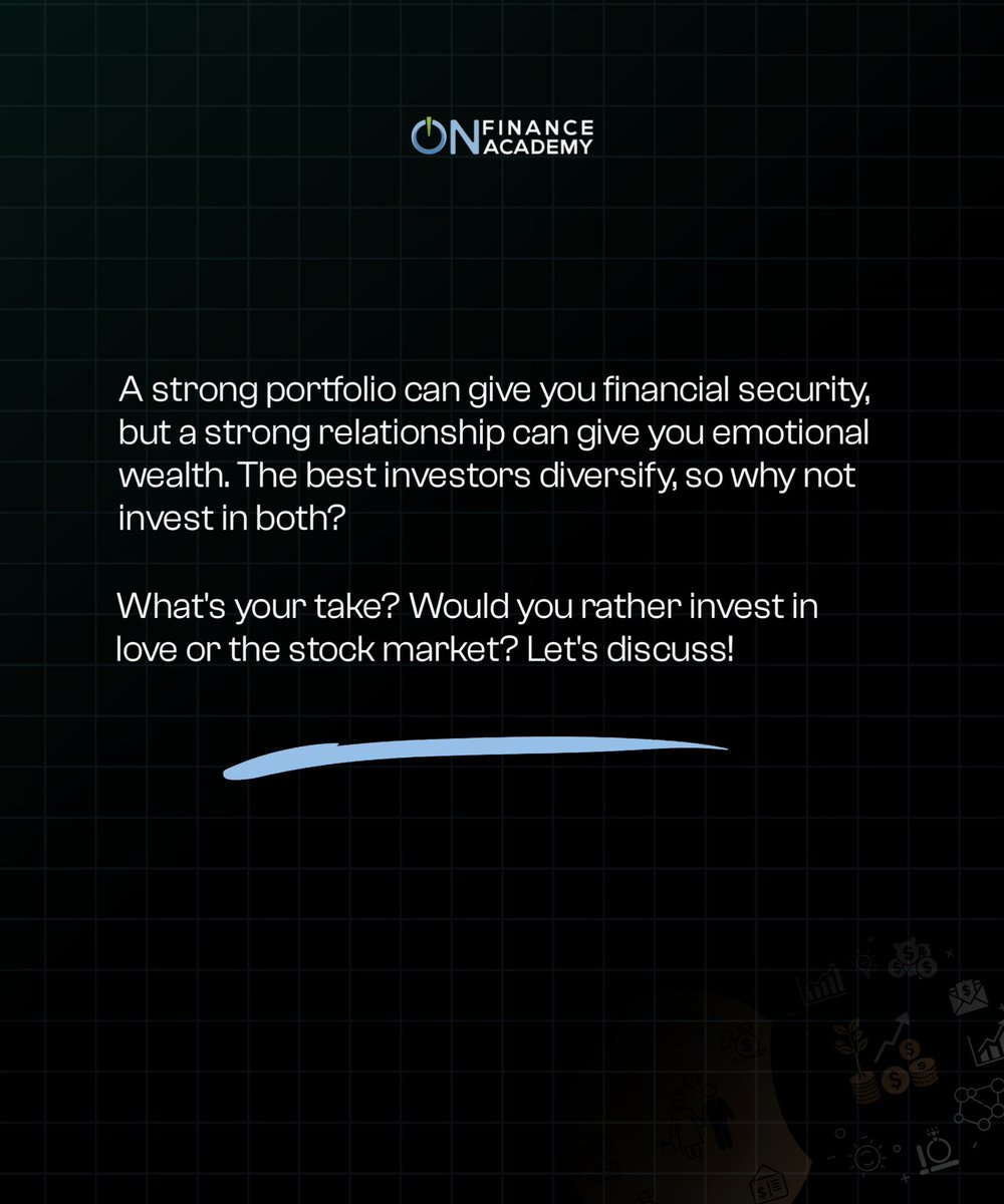 TheOFACommunity's tweet photo. Is Love a Better Investment Than Stocks? 

Both require patience, commitment, and risk but which offers better returns? 

A strong portfolio brings financial security, while a strong relationship builds emotional wealth.
Smart investors diversify, so why not invest in both? https://t.co/AVSBE5FoFO