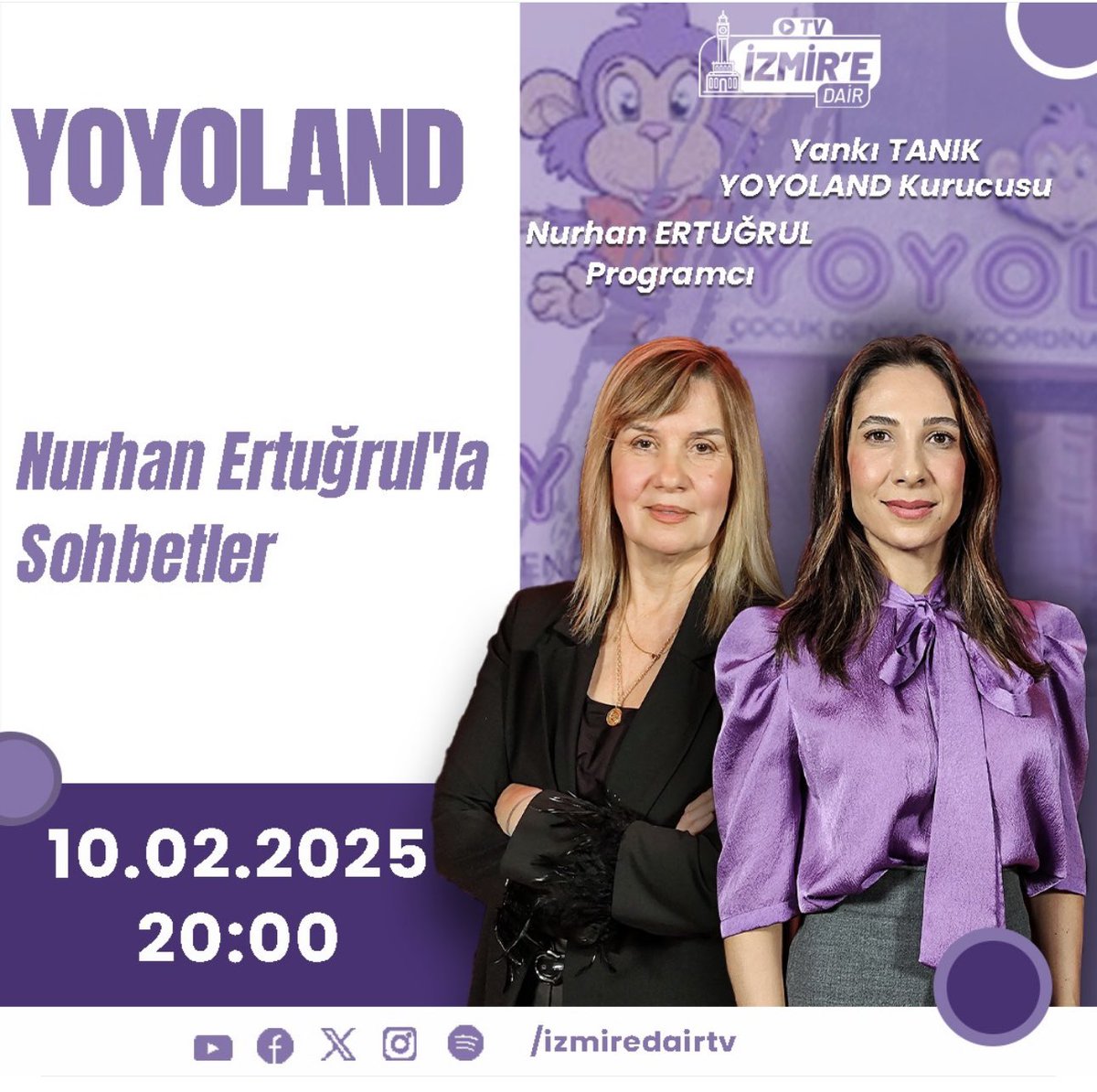 İzmir’e Dair Tv de, Yoyoland Kurucusu Yankı Tanık ile keyifli sohbetimizi izlemeyi unutmayın..
YouTube da..✔️
Lütfen abone olun..✔️

<a href="/izmiredairtv/">İzmir'e Dair TV</a> 
<a href="/YoyolandTurkey/">yoyoland_turkey</a> 
<a href="/yankitanik/">Yankı Tanık</a> 
<a href="/DevAjans35/">DEV AJANS</a> 
<a href="/ErhanGolbey/">Erhan Golbey</a>