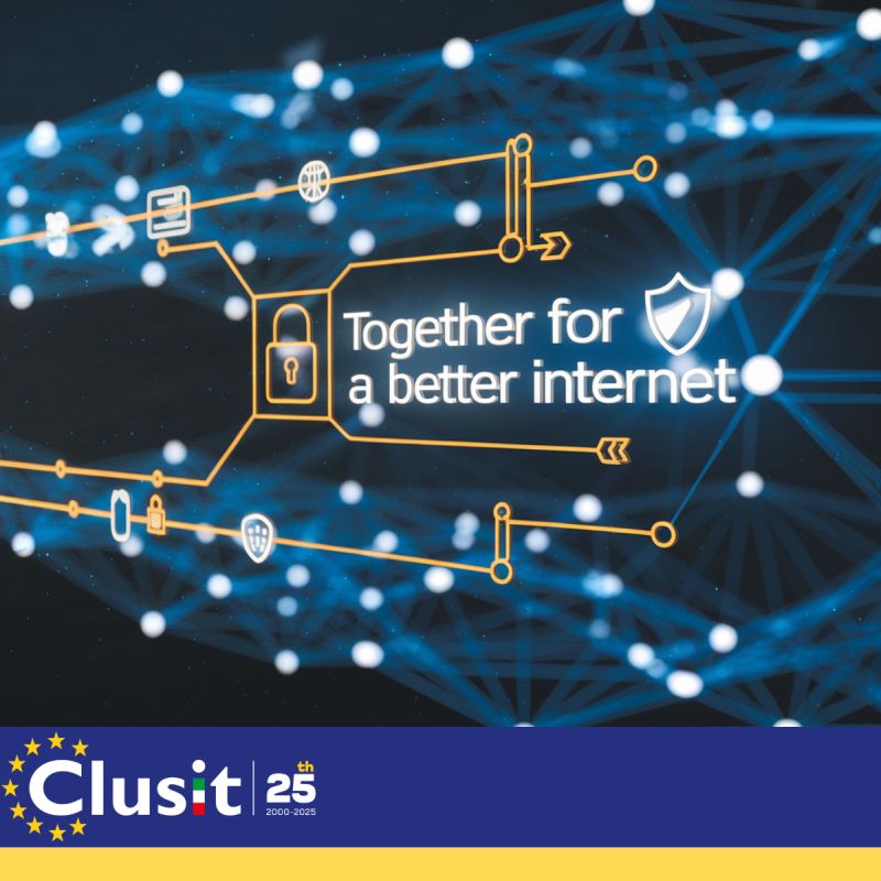 Clusit's tweet image. 💡 𝟭𝟭 𝗳𝗲𝗯𝗯𝗿𝗮𝗶𝗼 – #SaferInternetDay 
#Clusit è in prima linea nel diffondere la conoscenza della #sicurezzainformatica nelle #scuole secondarie, per un futuro digitale più sicuro. 
👉Scopri il progetto #SicuramenteClusit:
clusit.it/wp-content/upl…
