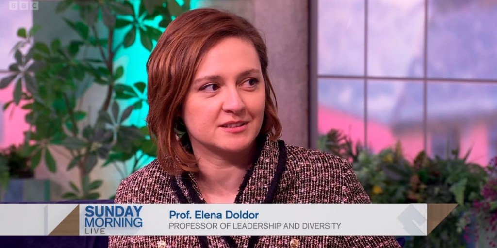 📺 Watch Now!
Professor Elena Doldor joined BBC One’s Sunday Morning Live to discuss: Have workplace diversity practices gone too far? 🤔

⏱ Watch from 02:36 - 16:57
🔗 BBC iPlayer: ow.ly/e4PP50UWWhG

#SundayMorningLive #Diversity #Leadership #Inclusion #BBC #DEI