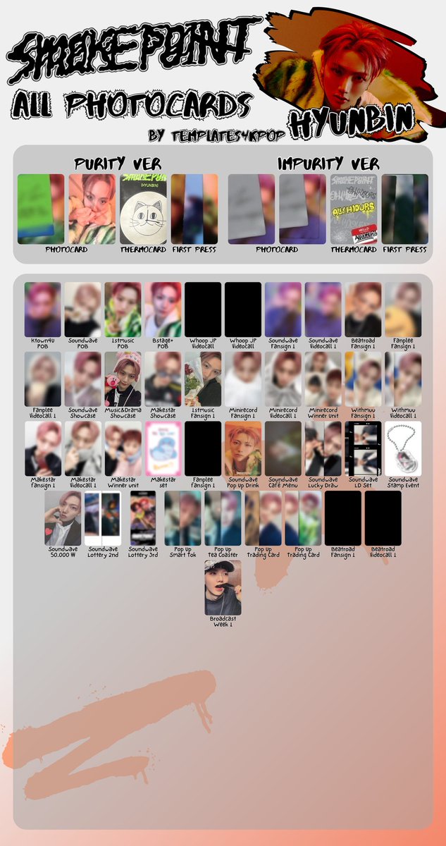 ALL(H)OURS Smokepoint album photocard pc & benefit pob template