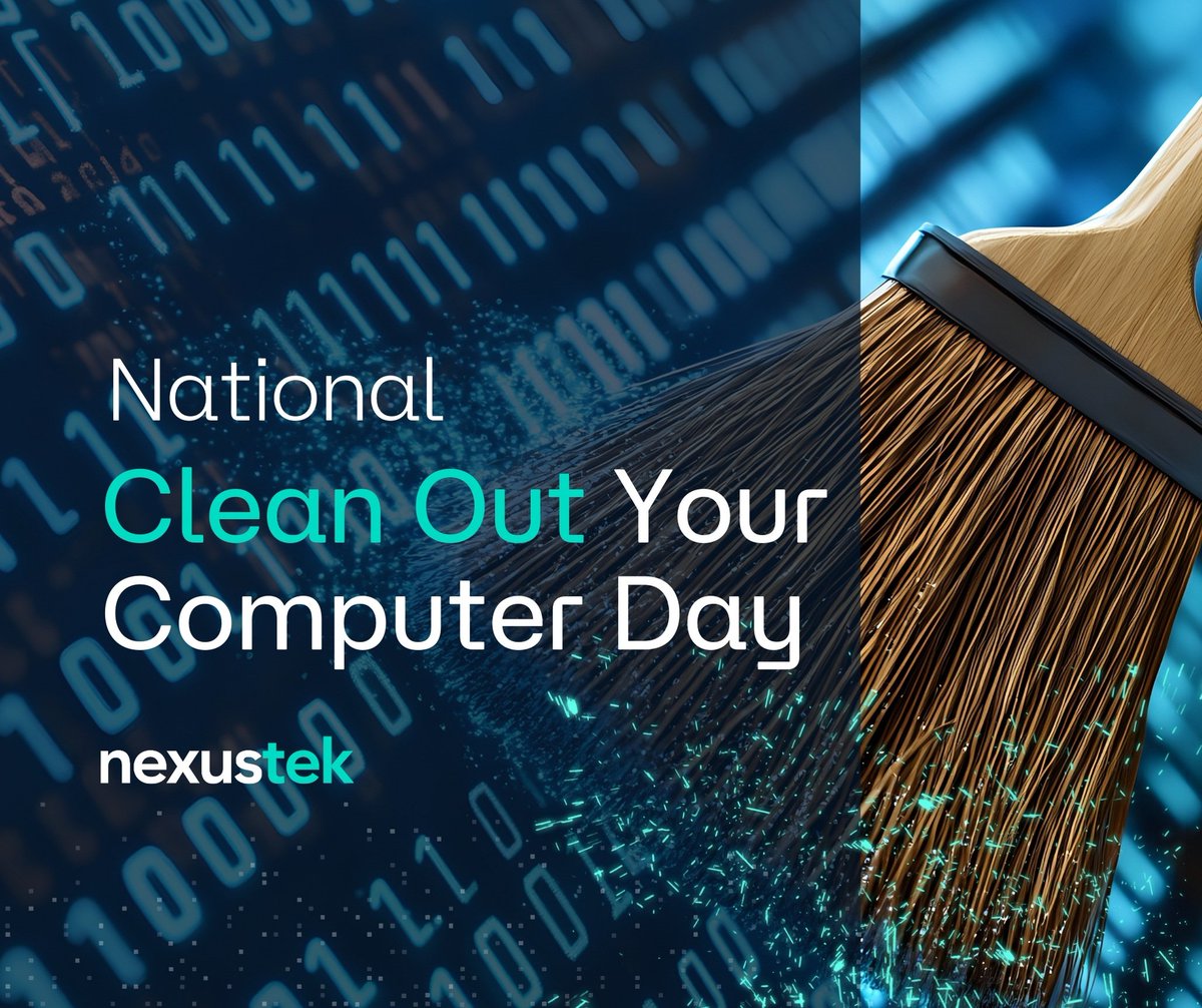 NexusTek's tweet image. A cluttered computer slows performance &amp;amp; risks security. This #CleanOutYourComputerDay:

🗑️ Delete files
🔄 Update software
🛡️ Run a security check

Need help? #NexusTek has you covered! 
nexustek.info/4jUlATA

#CyberSecurity #ITOptimization