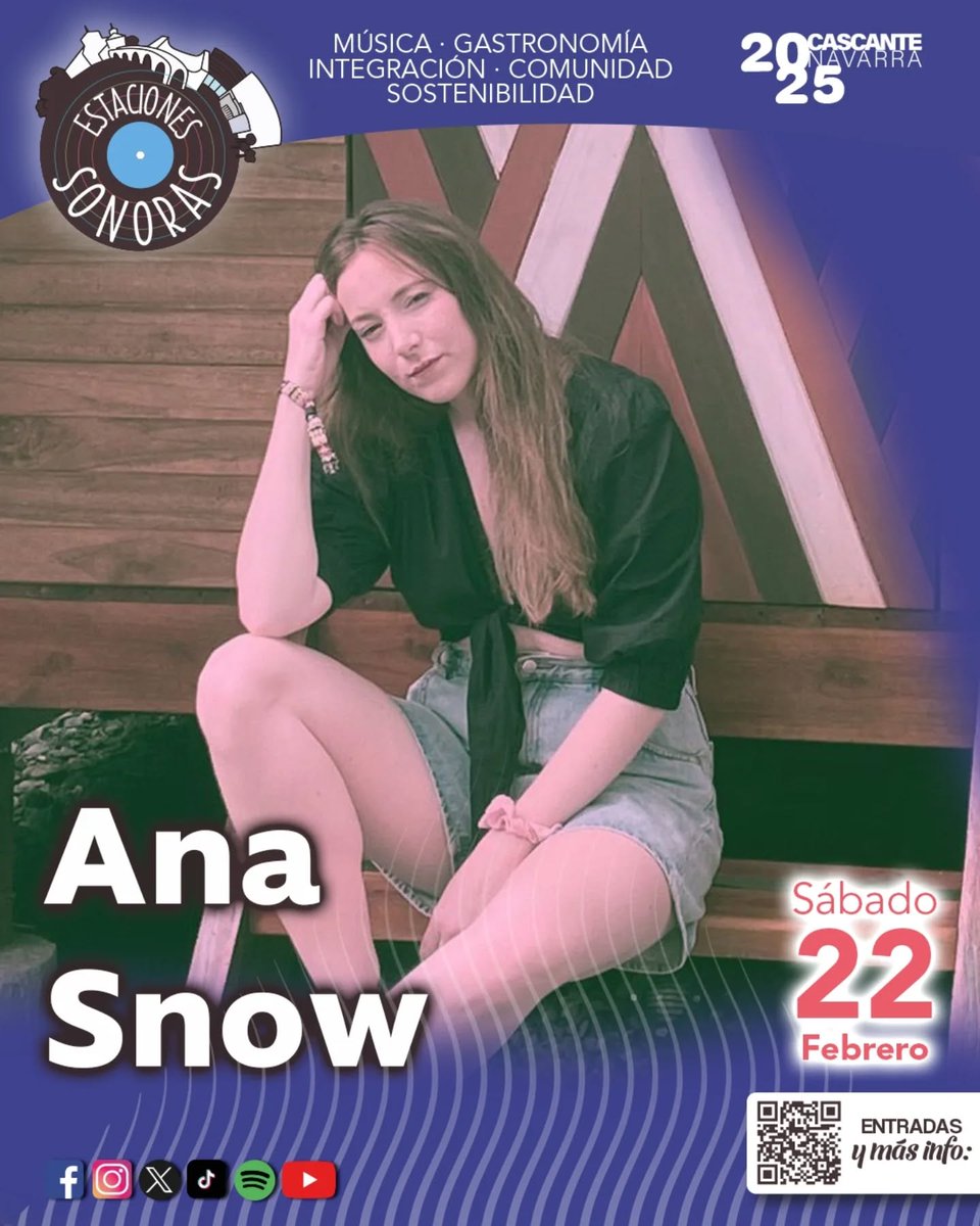 RadioCierzo's tweet photo. Ana Snow completa la propuesta musical de “Estaciones Sonoras Invierno 2025”
Sábado 22/02/2025 - Bodega “Malón de Echaide” de Cascante / Más info en https://t.co/sN8D5zX6DW
#EstacionesSonoras #Cascante #Programalnnova #RedInnova #TurismoNavarra #NavarraLiveMusic #ReynoGourmet https://t.co/xKAv2noC9J