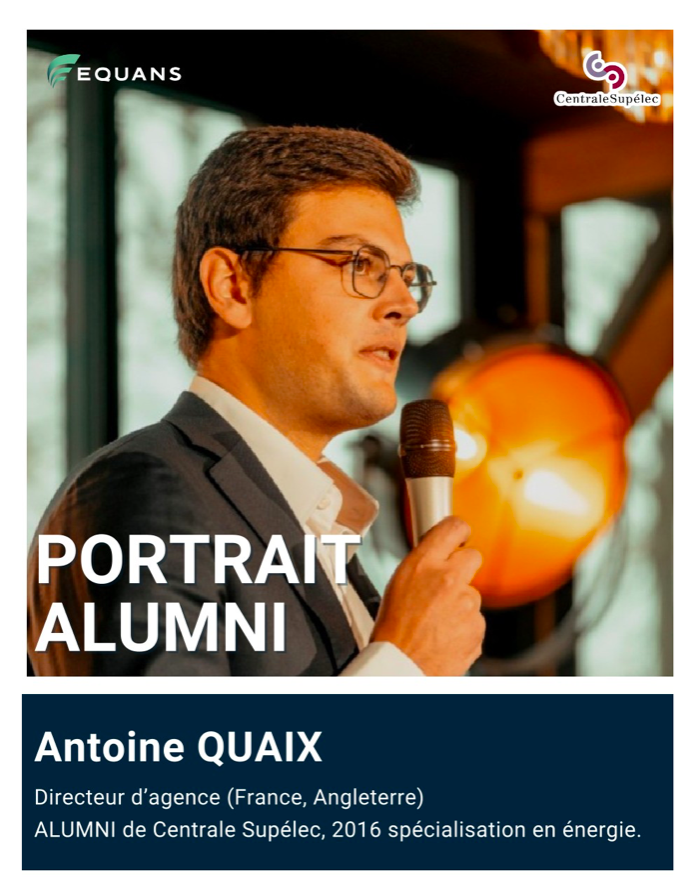 Equans_France's tweet image. Rencontre avec Antoine Quaix, ancien 🧑‍🎓 de @centralesupelec, et aujourd’hui Directeur d’agence chez Equans. 🚀

En 8⃣ ans, il est passé de responsable d'#affaires à #directeur d’agence. 
Il revient sur son #parcours, son expérience et ses motivations. 🙌
