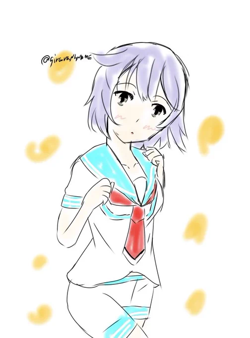 #艦これ版深夜の真剣お絵描き60分一本勝負#艦これ版真剣お絵描き60分一本勝負_20250210初めての多摩ちゃん 