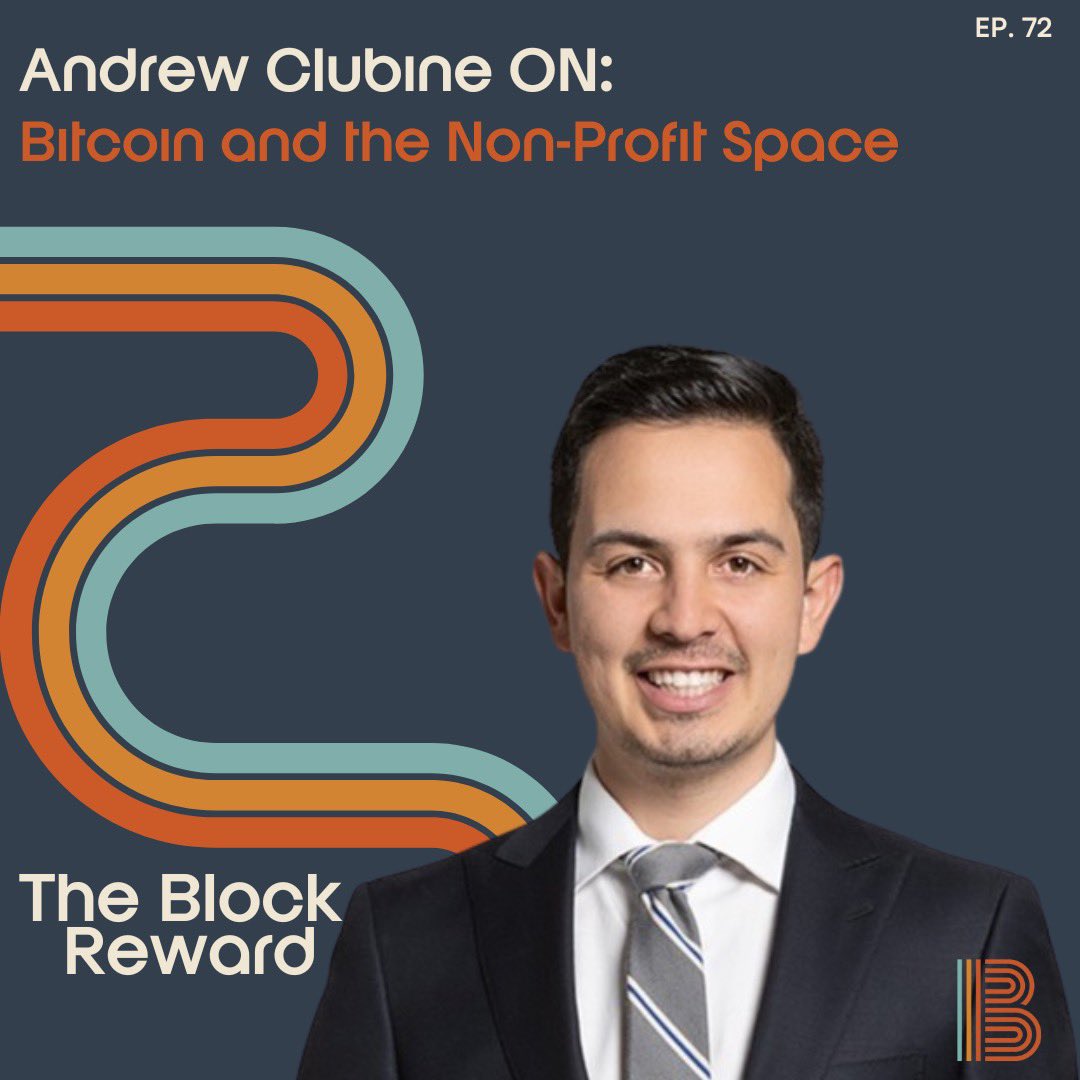 Block Rewards (@block_rewards) on Twitter photo On this week’s episode <a href="/LanternBitcoin/">Scott Dedels</a> is joined by Andrew Clubine from <a href="/OutsidersLaw/">Outsiders Law</a>. He is a lawyer, philanthropist, and Bitcoiner. Specializing in charities and non-profits, Andrew shares how his legal career led him to explore Bitcoin’s role in philanthropy and financial On this week’s episode <a href="/LanternBitcoin/">Scott Dedels</a> is joined by Andrew Clubine from <a href="/OutsidersLaw/">Outsiders Law</a>. He is a lawyer, philanthropist, and Bitcoiner. Specializing in charities and non-profits, Andrew shares how his legal career led him to explore Bitcoin’s role in philanthropy and financial