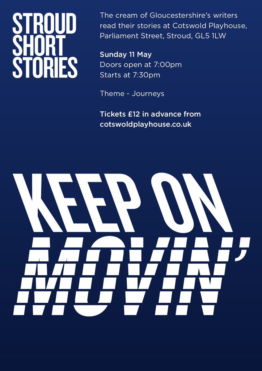 Here we go. Submissions open this Sunday (16 Feb) for <a href="/StroudStories/">Stroud Short Stories</a> 29th event 'Keep on Movin'' on the theme of JOURNEYS. #Gloucs #SouthGloucs writers. It's FREE to submit. Subs close 30 March. Event 11 May. All info - stroudshortstories.blogspot.com