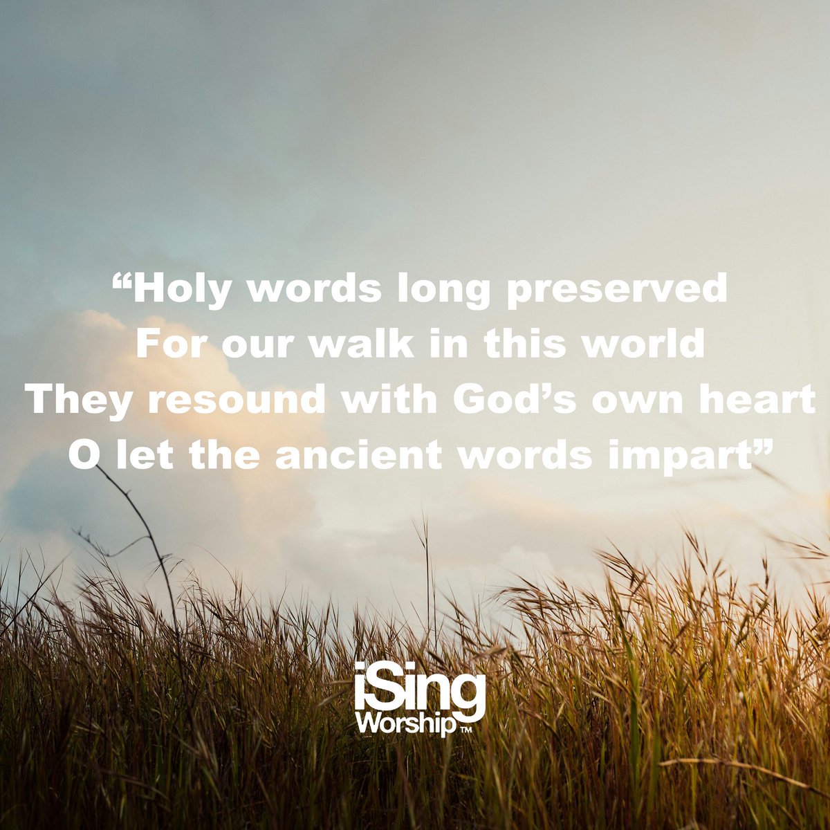 The Word of God stands forever, does not return empty, is so useful and beneficial (Isaiah 40.8, Isaiah 55.11, 2 Timothy 3.16).

‘Ancient Words’ is now available on the iSingWorship app.  

#isingworship #worshipmusic #christianmusic