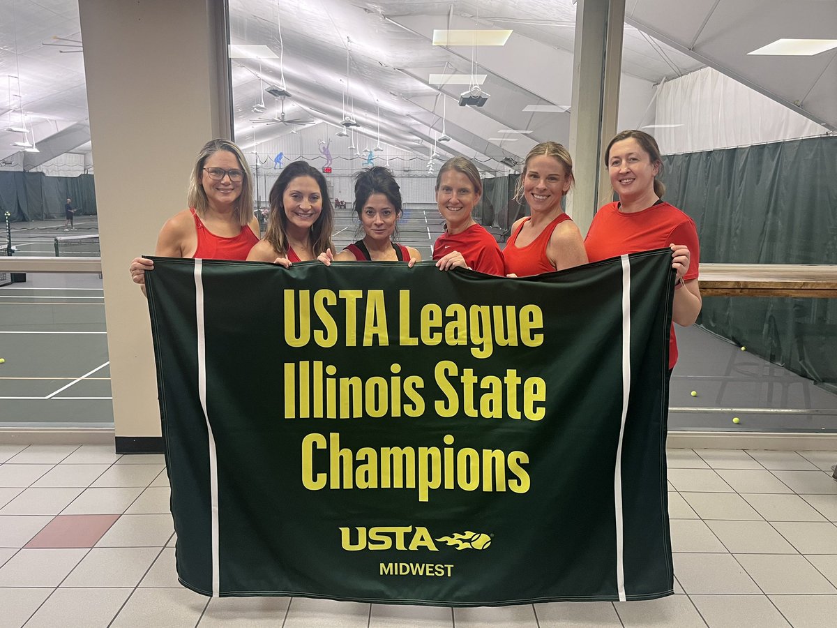 NITA SWEEP!!!
2024 Combo Illinois State Champions!  All four teams represent Northern Illinois Tennis Association!
5.5 Women- Captain Suzanne Fallon
6.5 Women- Captain Toni Mountcastle
7.5 Women- Captains Fra Wright &amp; Ayano
8.5 Women- Captain Laurie Knutte