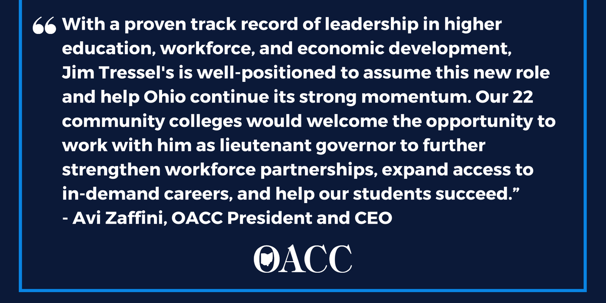 TheOACC's tweet photo. .@GovMikeDeWine made an outstanding selection in naming Jim Tressel as Ohio’s new Lieutenant Governor https://t.co/9z32e24sz4