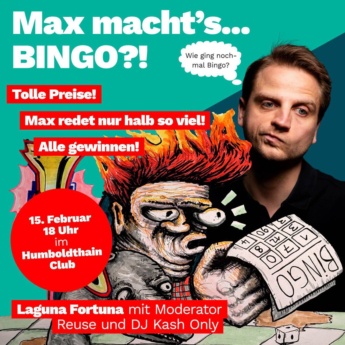 Getränke trinken, über Politik quatschen und Bingo spielen. Ich glaube ihr solltet alle kommen.
Wahlkämpfende kommen billiger rein, schreibt uns ne DM. #MaxMachts #Pankow #PrenzlauerBerg #DeshalbDieLinke
