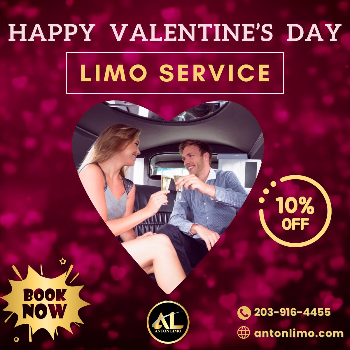 Antonlimos's tweet image. 💖 Create a Love Story on Wheels this Valentine's Day with Anton Limo!

Luxury, romance, and unforgettable memories await. Ride in style and make this day truly special.

📞 203-916-4455 | antonlimo.com
#ValentinesDayLimo #RomanticRideCT #AntonLimoLove #CTLuxuryRides