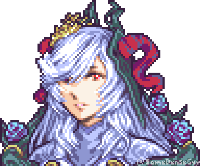 SomeDenseGuy's tweet photo. Lady of Nightmare - Freyja 🌹
#FEHeroes #FEH #fireemblem #pixelart #ファイアーエムブレムヒーローズ https://t.co/wQgXd2LYg2