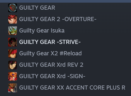 I finally spent $3 to get the original Guilty Gear and complete my Steam collection.