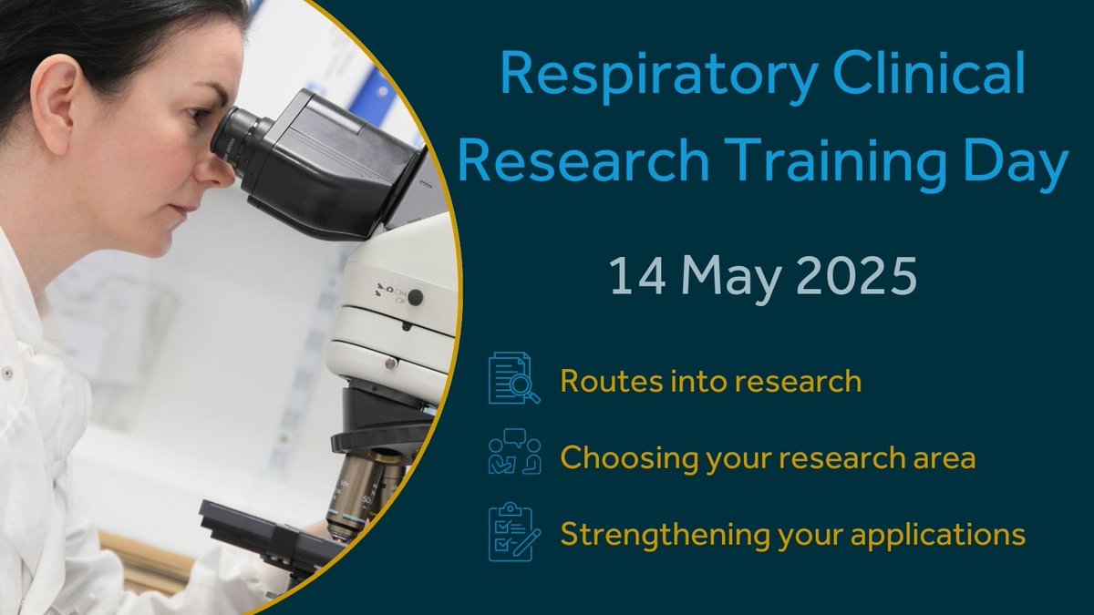 INSPIREresp_UK's tweet image. Are you an IMT/ST4+ Trainee wanting to explore clinical research?
Apply now for @BTSrespiratory Training Day, covering:
• Routes into research
• What research area is best for you
• How to develop a stellar CV/PhD application
Deadline Fri 28th Feb!
brit-thoracic.org.uk/education-and-…