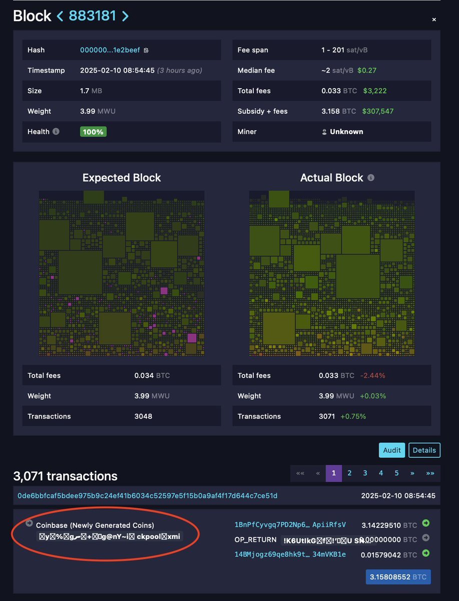 🟡"Un miner di Bitcoin conquista un blocco da 3 BTC: un segnale positivo per il mercato delle criptovalute"