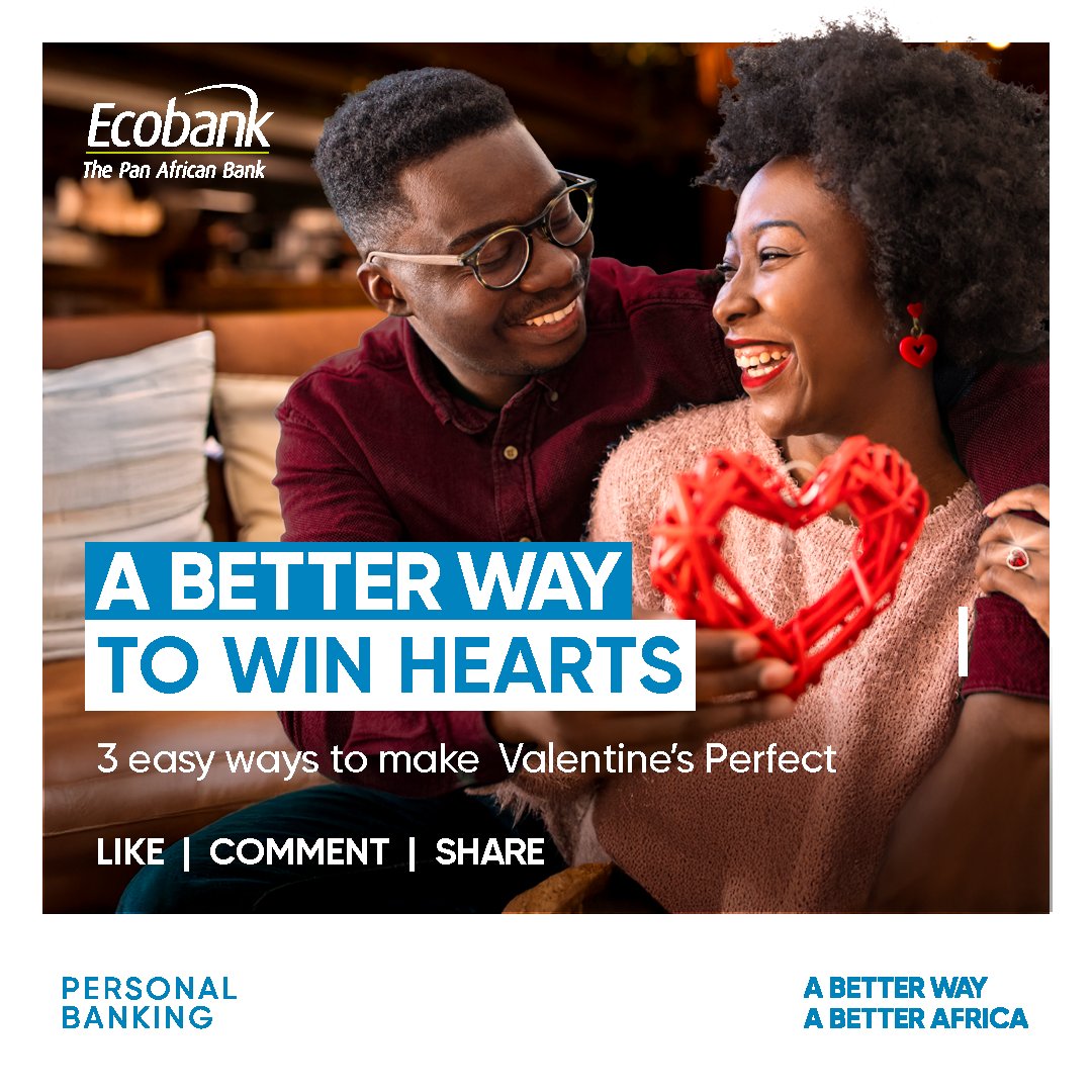 ecobank_zambia's tweet photo. 💖 𝐕𝐀𝐋𝐄𝐍𝐓𝐈𝐍𝐄’𝐒 𝐃𝐀𝐓𝐄 – 𝐎𝐍 𝐔𝐒! 💖

Ecobank offers you “𝐀 𝐁𝐞𝐭𝐭𝐞𝐫 𝐖𝐚𝐲 𝐓𝐨 𝐖𝐢𝐧 𝐇𝐞𝐚𝐫𝐭𝐬” with exclusive, 𝐟𝐮𝐥𝐥𝐲 𝐩𝐚𝐢𝐝-𝐟𝐨𝐫 romantic experiences! 💕. To 𝐞𝐧𝐭𝐞𝐫: 𝐑𝐞𝐚𝐝 𝐌𝐨𝐫𝐞 𝐇𝐞𝐫𝐞: https://t.co/Qwl6ikf68P

𝐓&amp;𝐂𝐬 𝐀𝐩𝐩𝐥𝐲. https://t.co/DOcuscKtVE