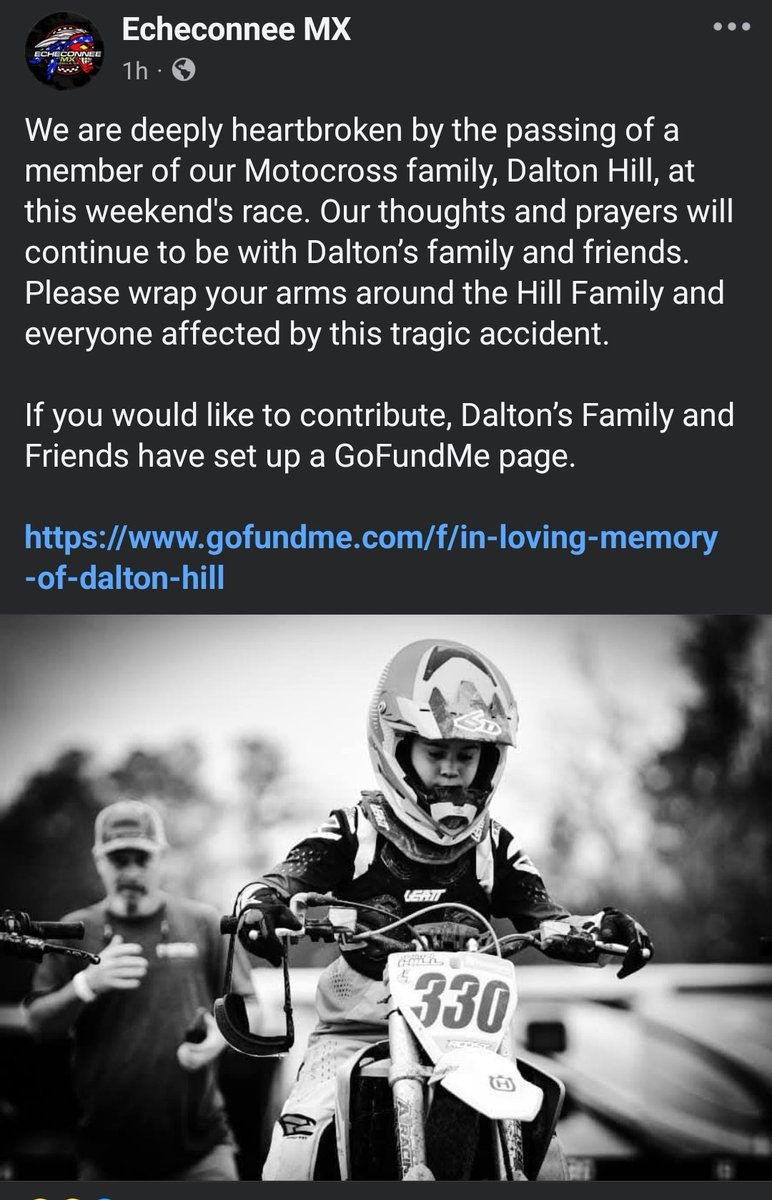 MXGRyan's tweet photo. A 12 year old died at the Kings Cup. Prayers for Dalton Hill https://t.co/G9kUfo1qLi