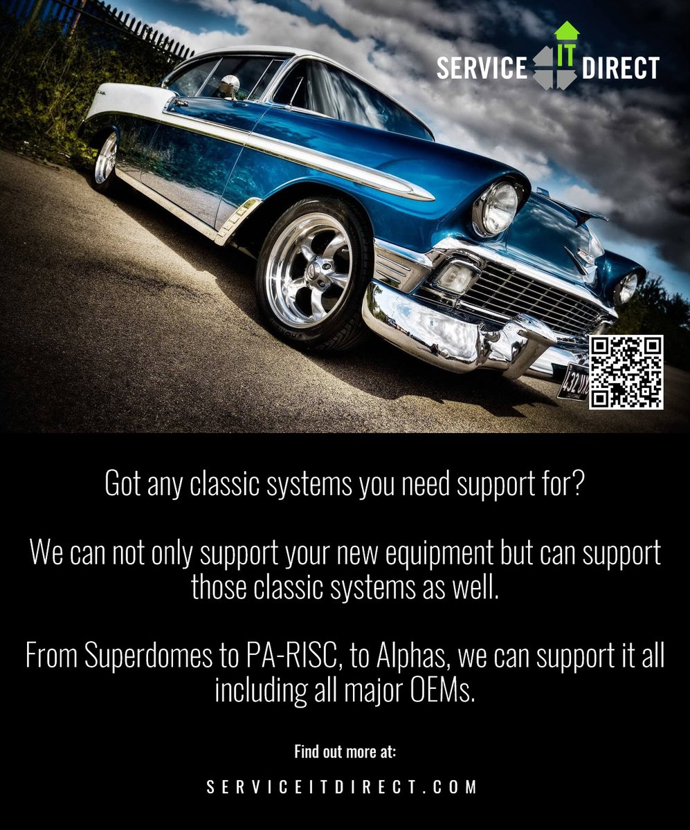 ServiceITDirect's tweet image. Service IT Direct has comprehensive support for all major OEM&apos;s and can help you extend the life of those &quot;classic&quot; systems! Reach out to Sales@Serviceitdirect.com or go to Serviceitdirect.com to learn more!
#DataCenterSupport #Classic #LegacySystems #EndofServiceLife #EOSL