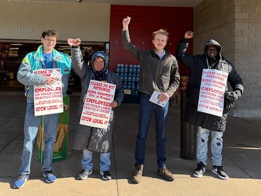 ACP_Colorado's tweet photo. ACP CO attended the fourth day of King Soopers strikes in Broomfield, Denver, and Pueblo yesterday. This unfair labor practices strike is bringing the community together in solidarity with grocery workers. https://t.co/mQmf54Drmd