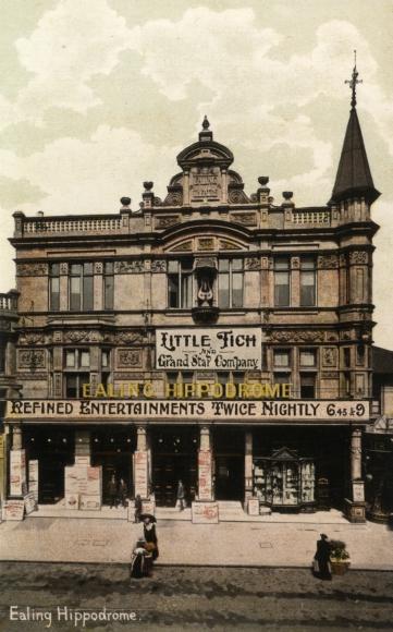 Ealing Hippodrome again! This time in remembrance of legendary music hall star Little Tich who played there too, top of the bill in this old photo. He died #OTD 1928  following a stage accident. 
<a href="/YoungAlison4/">Alison Young</a> <a href="/monomaniablogs/">Into the Limelight</a> <a href="/heathertweed/">Heather Tweed</a> <a href="/walkden_diana/">Diana Walkden</a> <a href="/VictorianWeb/">Victorian Web</a> <a href="/arts_unity/">Unity Arts London</a>