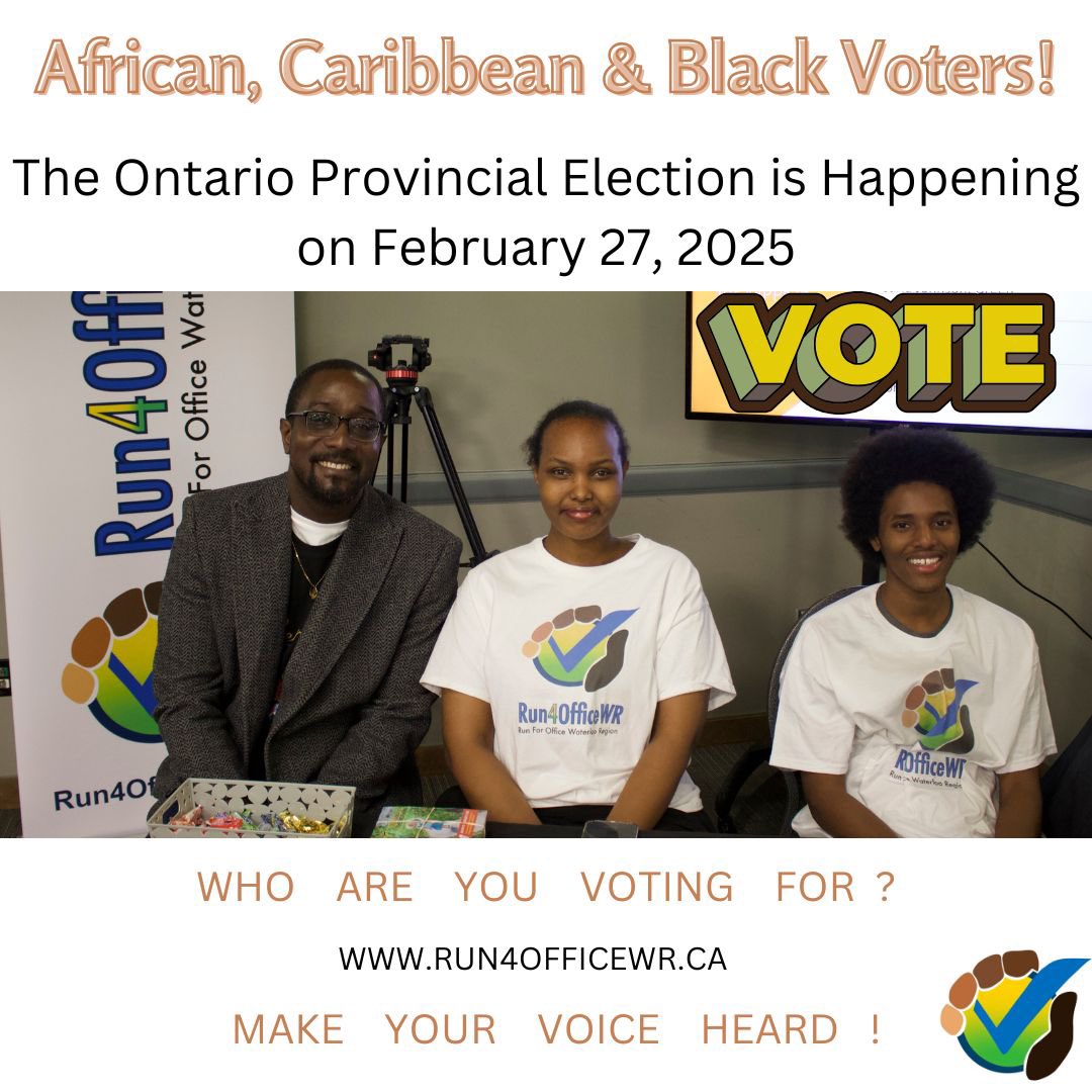 The countdown is on… The election date is getting closer. Go out and vote! #BlackVotesMatter #OntarioProvincialElection2025