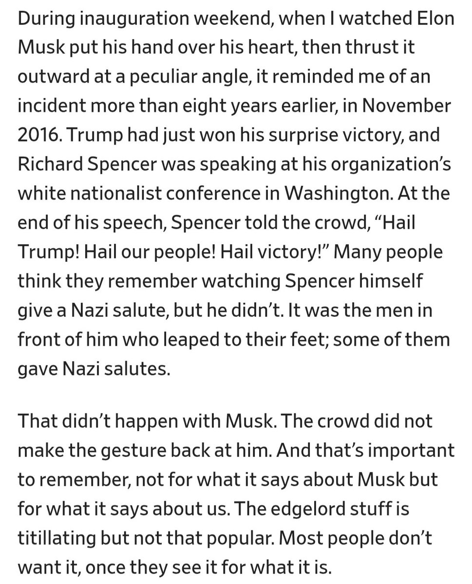 A note on the gesture -- maybe it's the crowd that makes the 'roman salute,' not the speaker

x.com/elspethreeve/s…