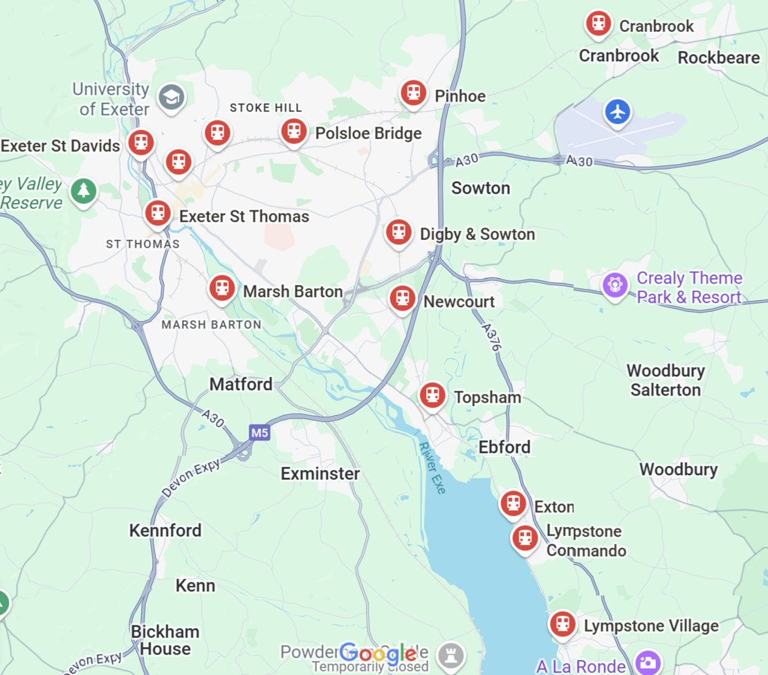 "So Exeter, you're a small city in Devon, how many railway stations would you like? One, maybe two?"

"14"

"Excuse me?"

"You heard what I said."
