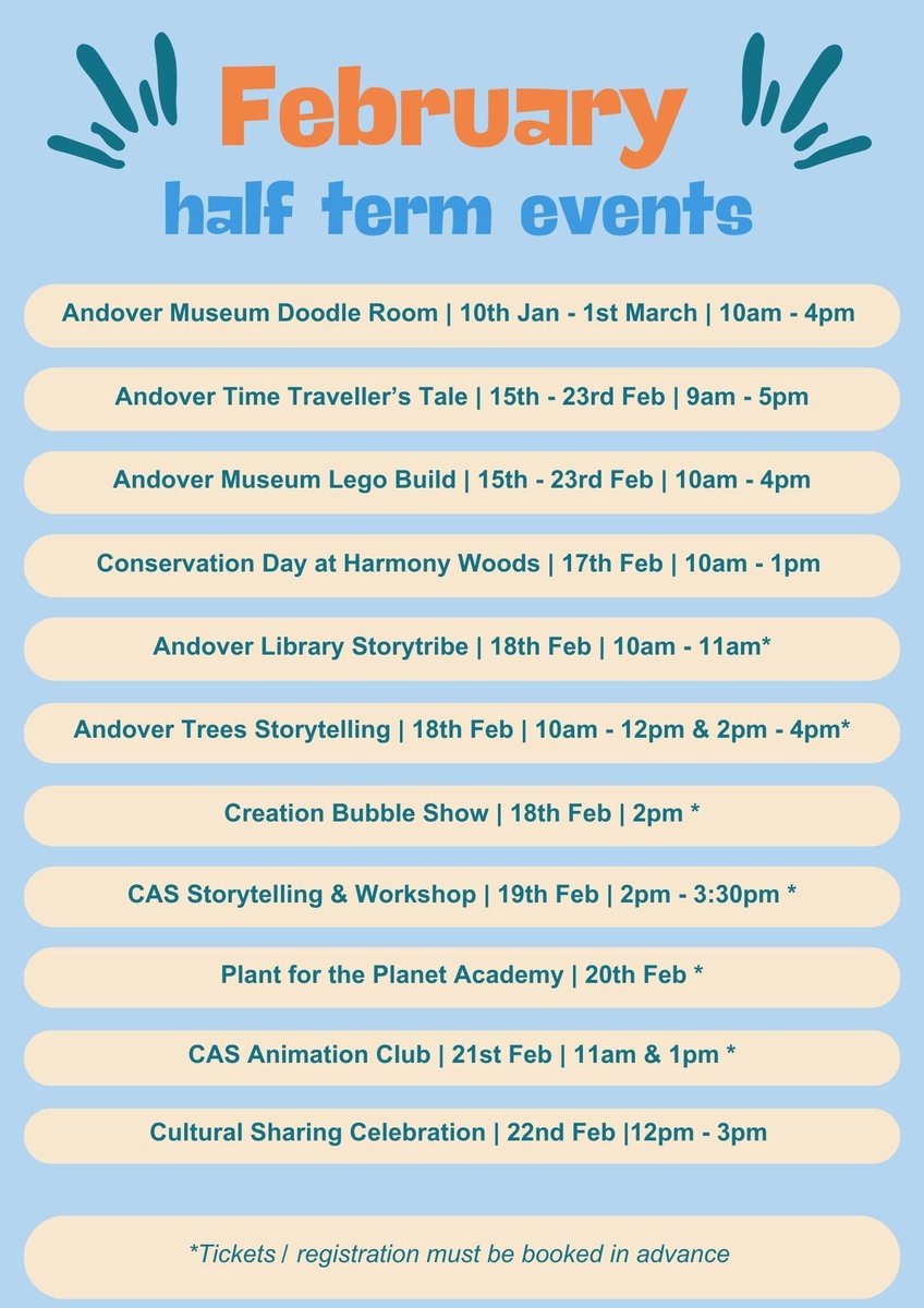 🎉 Looking for fun things to do with the family this half term? Andover has you covered! 🌟
📍 Plan your family adventure today – check out all the details here: thinkandovertowncentre.co.uk/events/yrj37yx…
 #AndoverHalfTerm #FamilyFun #ThinkAndover